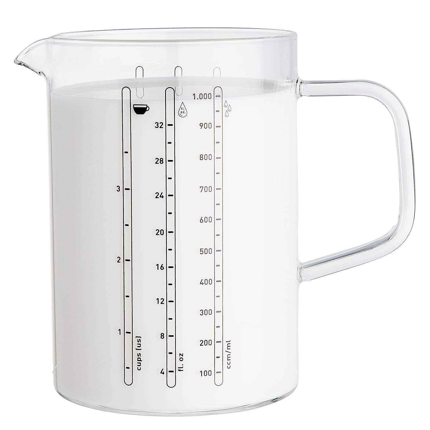 RECIPE Measuring cup Glass Transparent