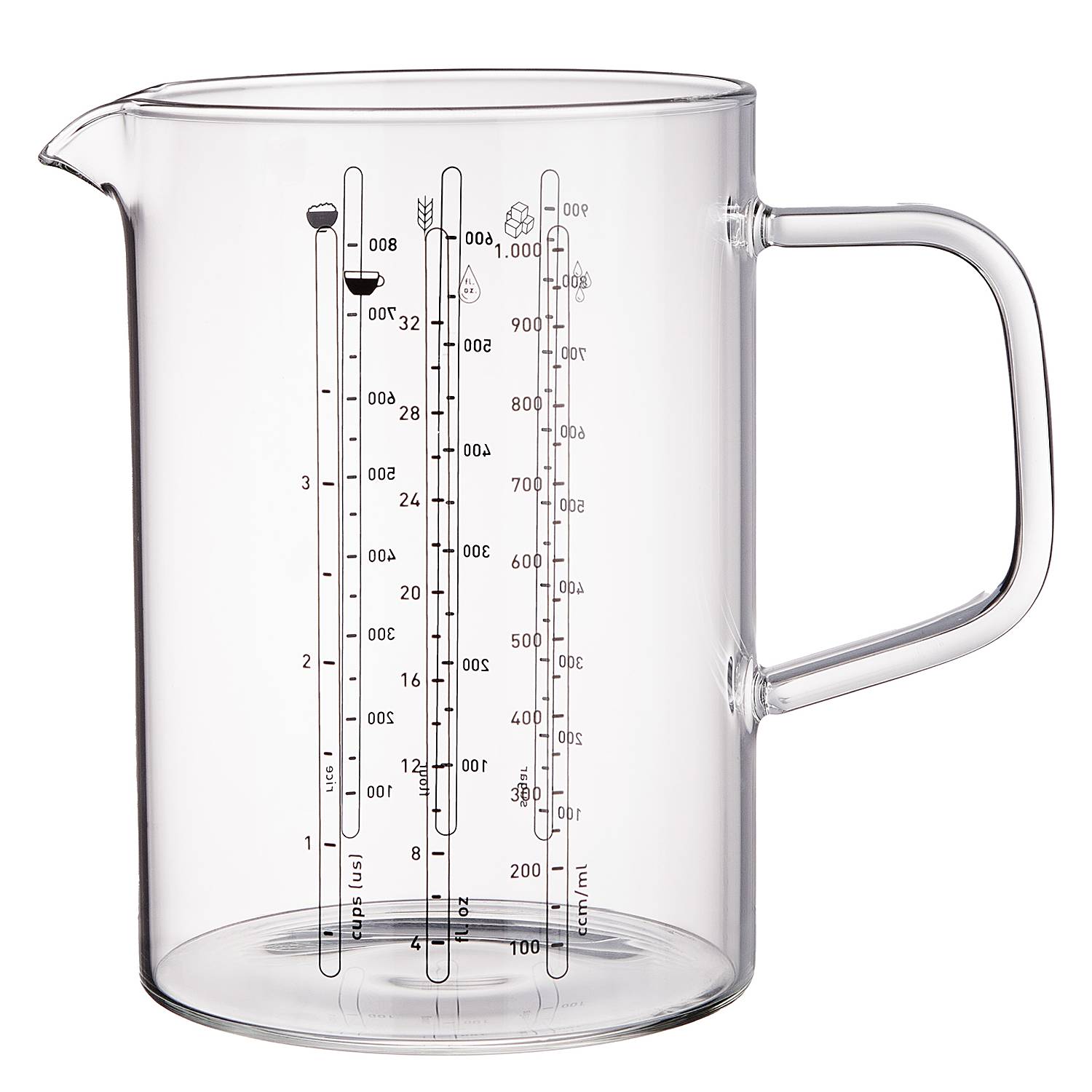 RECIPE Messbecher  Glas Transparent