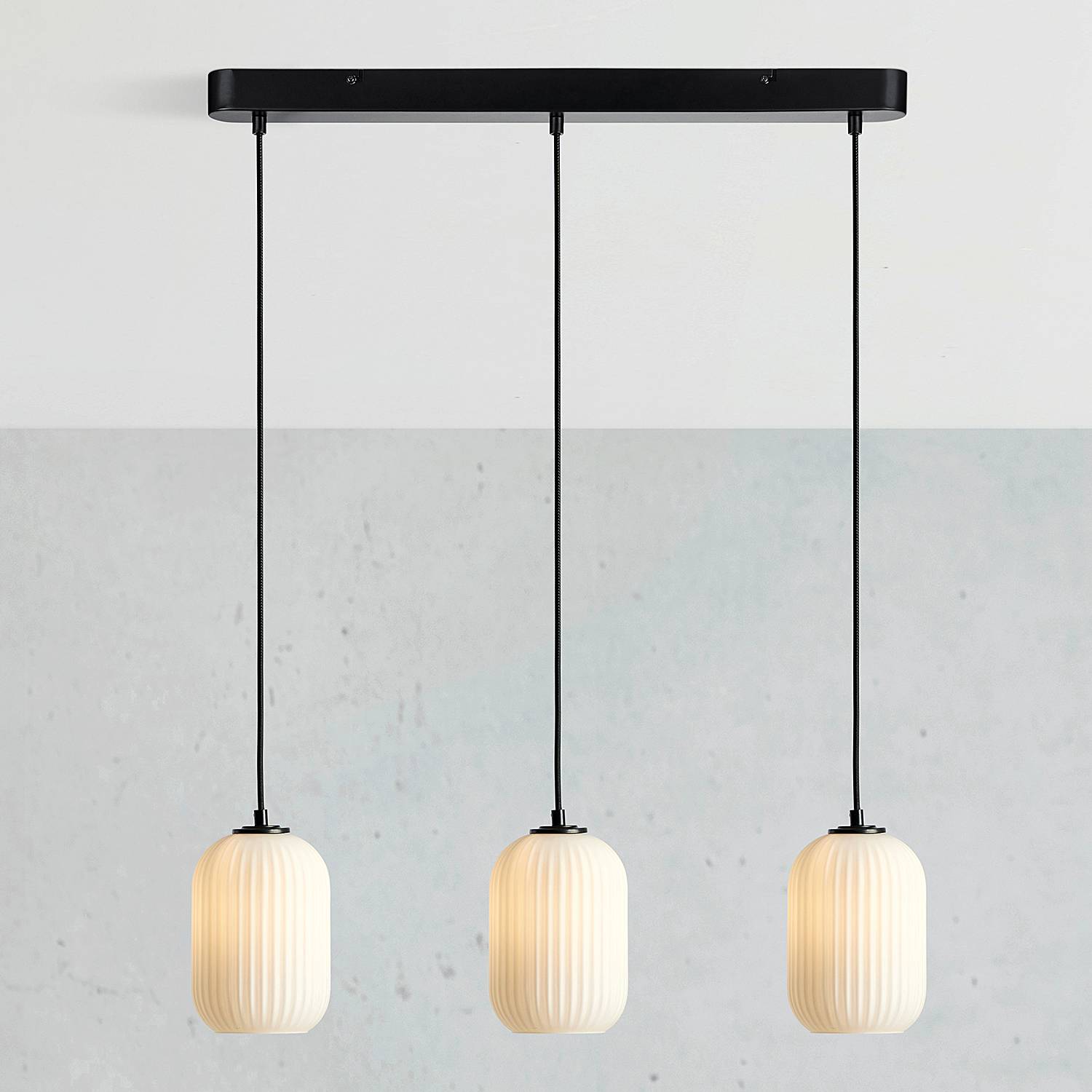 Cava Pendant Light 3-Bulb Glass Iron