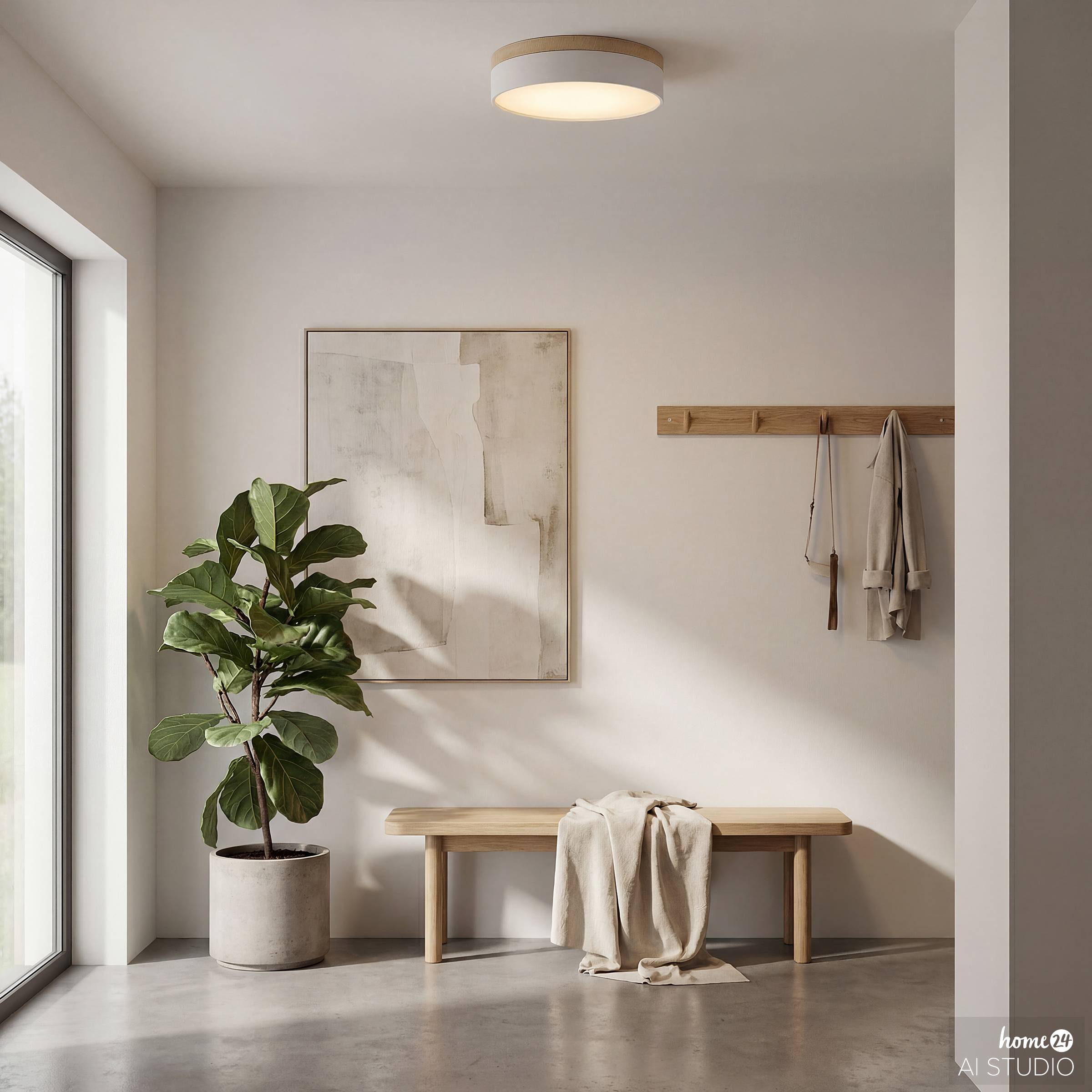 TENEO Ceiling Light 1-Light Iron White