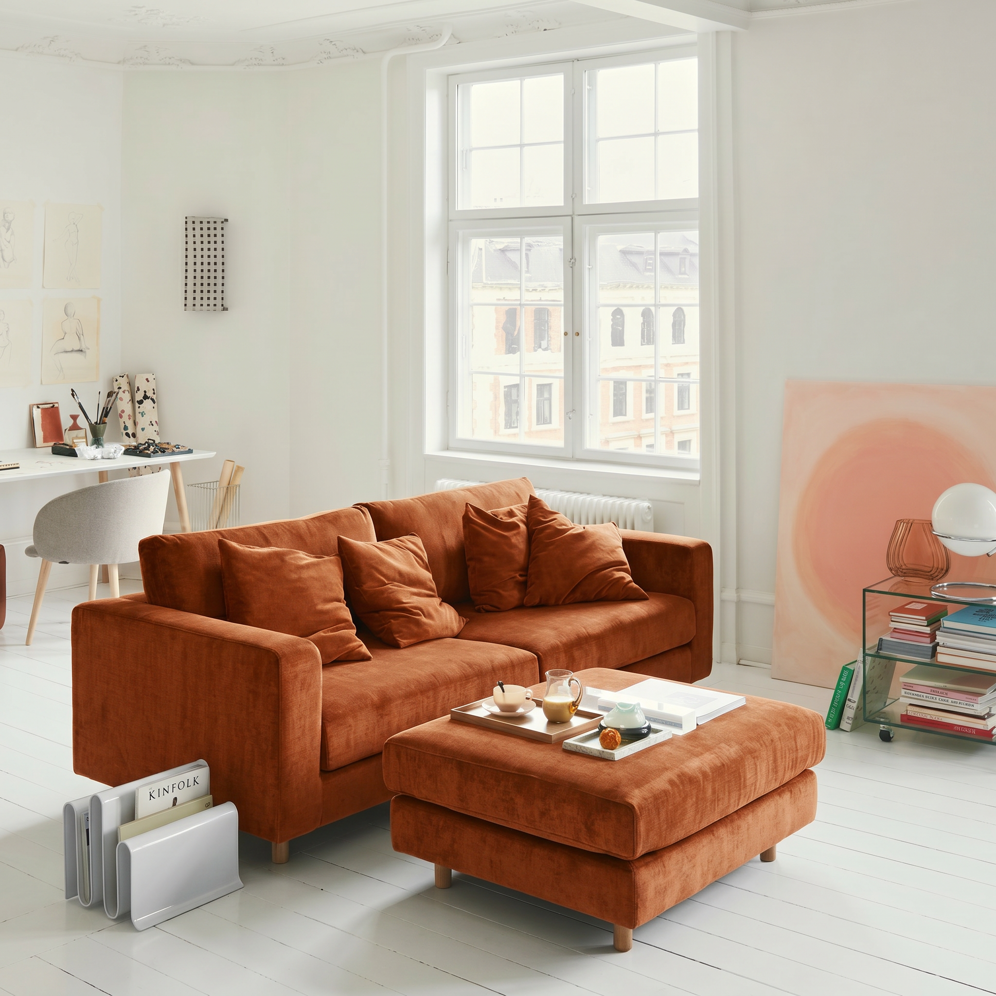 Douglas Sofa 3-seater Moss Rust