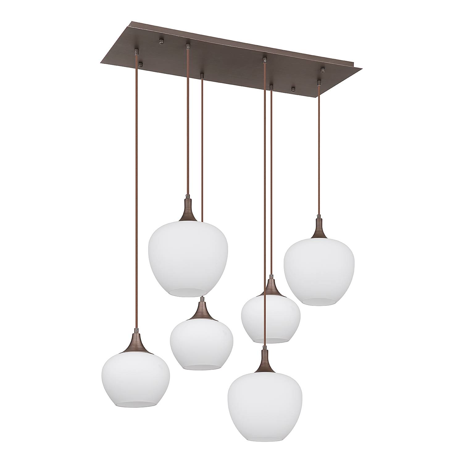 6-Light Maxy Type B Pendant Lamp Opal Glass Iron
