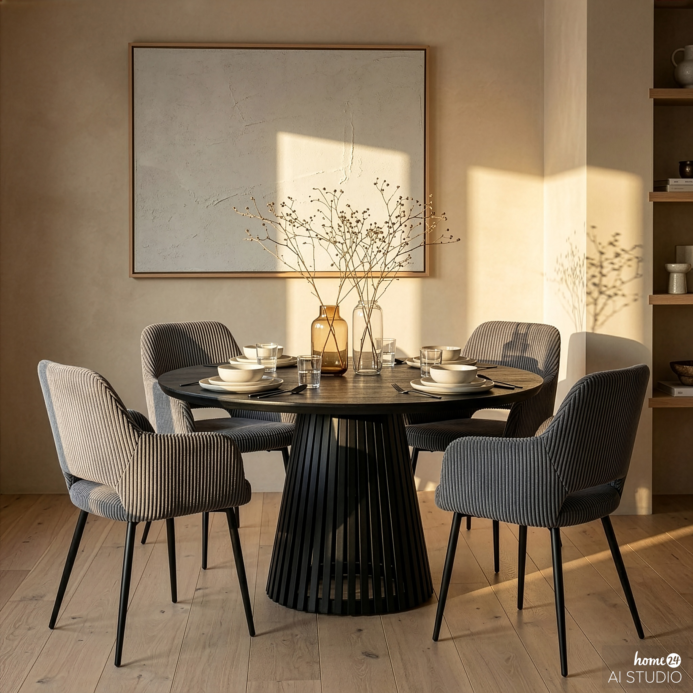 Shavi Armchair Set of 2 Grey