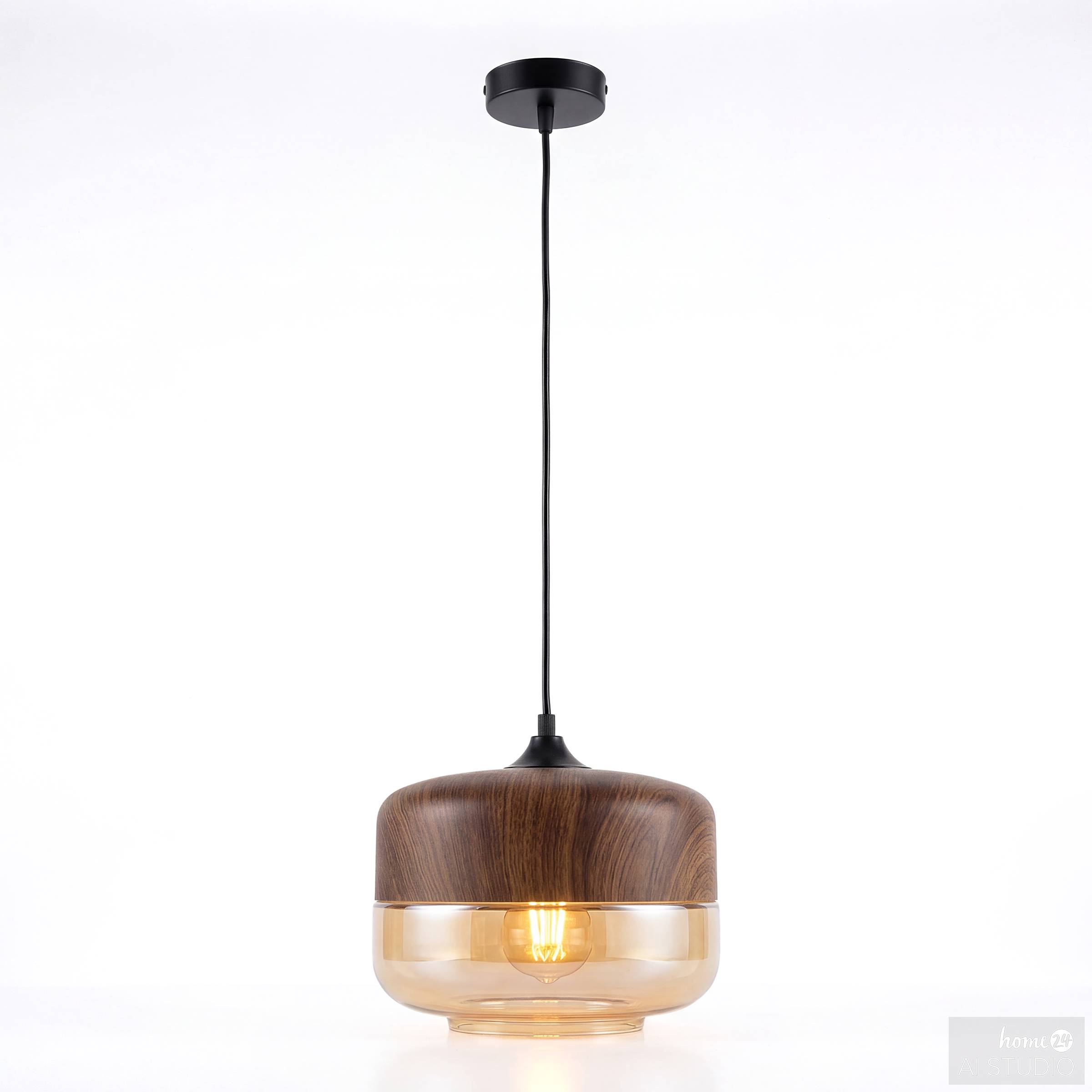 KAVON Pendant Light 1-Light Colored Glass Iron