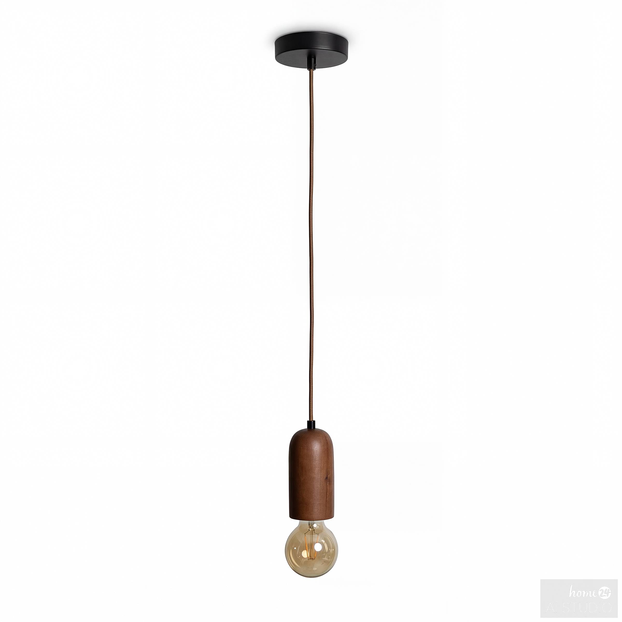 DORVI Pendant Light 1-Light Solid Pine Iron