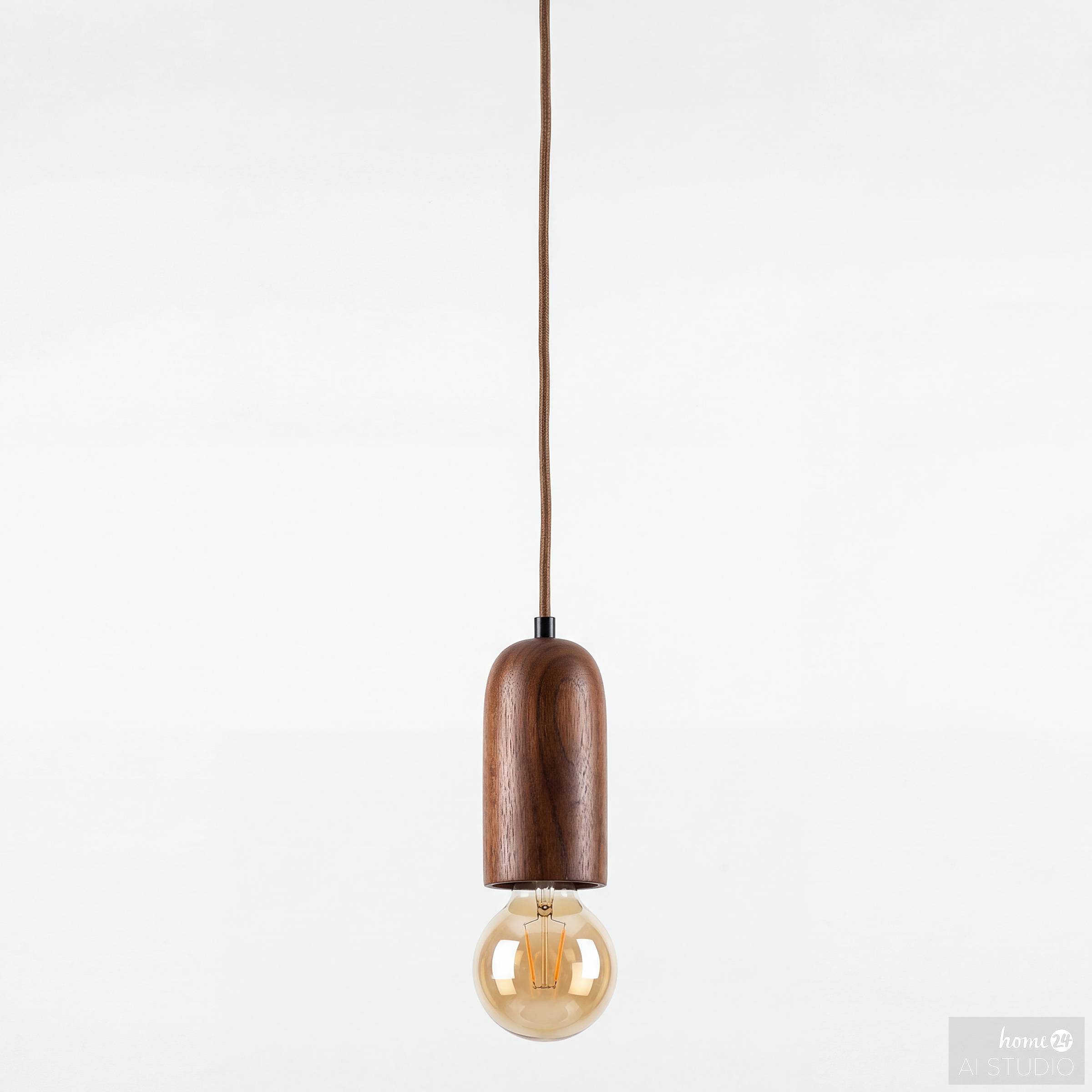DORVI Pendant Light 1-Light Solid Pine Iron