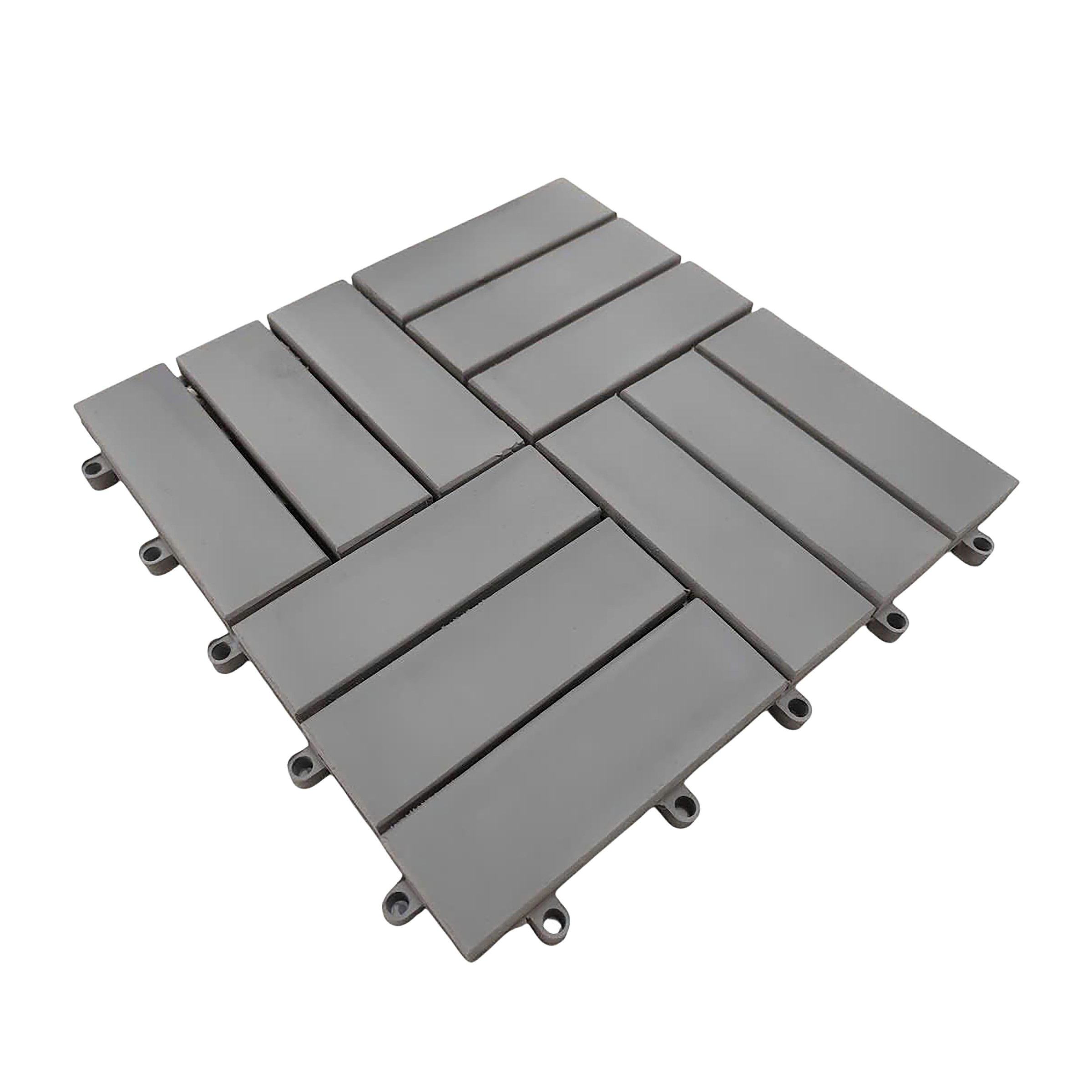 Granyo Terrace Tile 33-piece Set Acacia Polypropylene Grey
