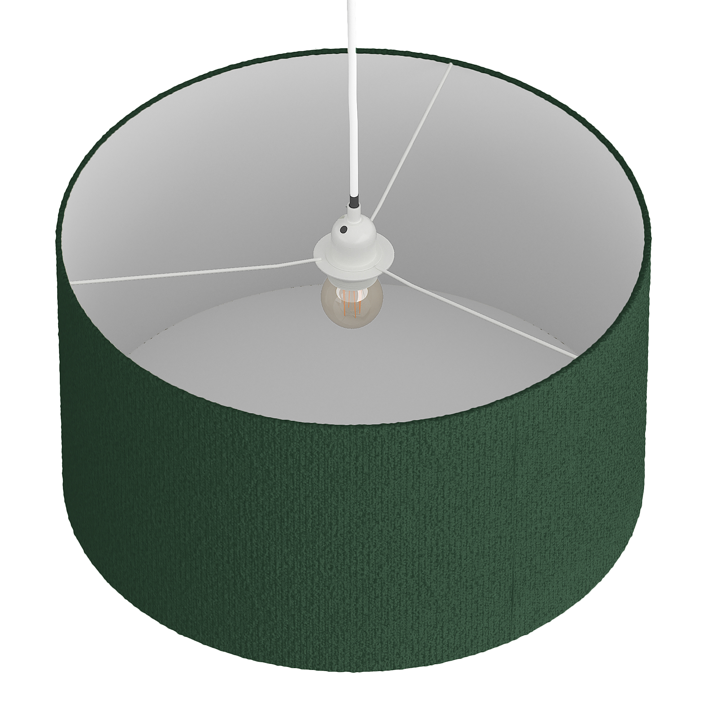 YARO Pendant Light 1-Light Iron Textile Green 40 cm