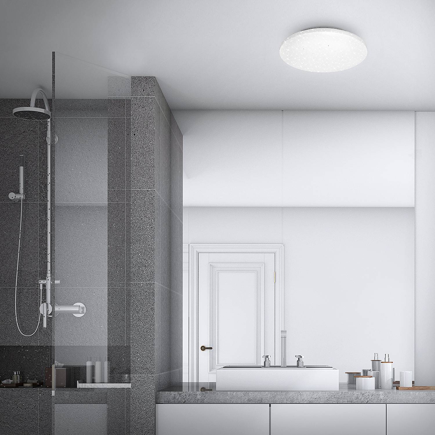 Sukviken Starcover Bathroom Light Polyethylene White 34 x 6 cm