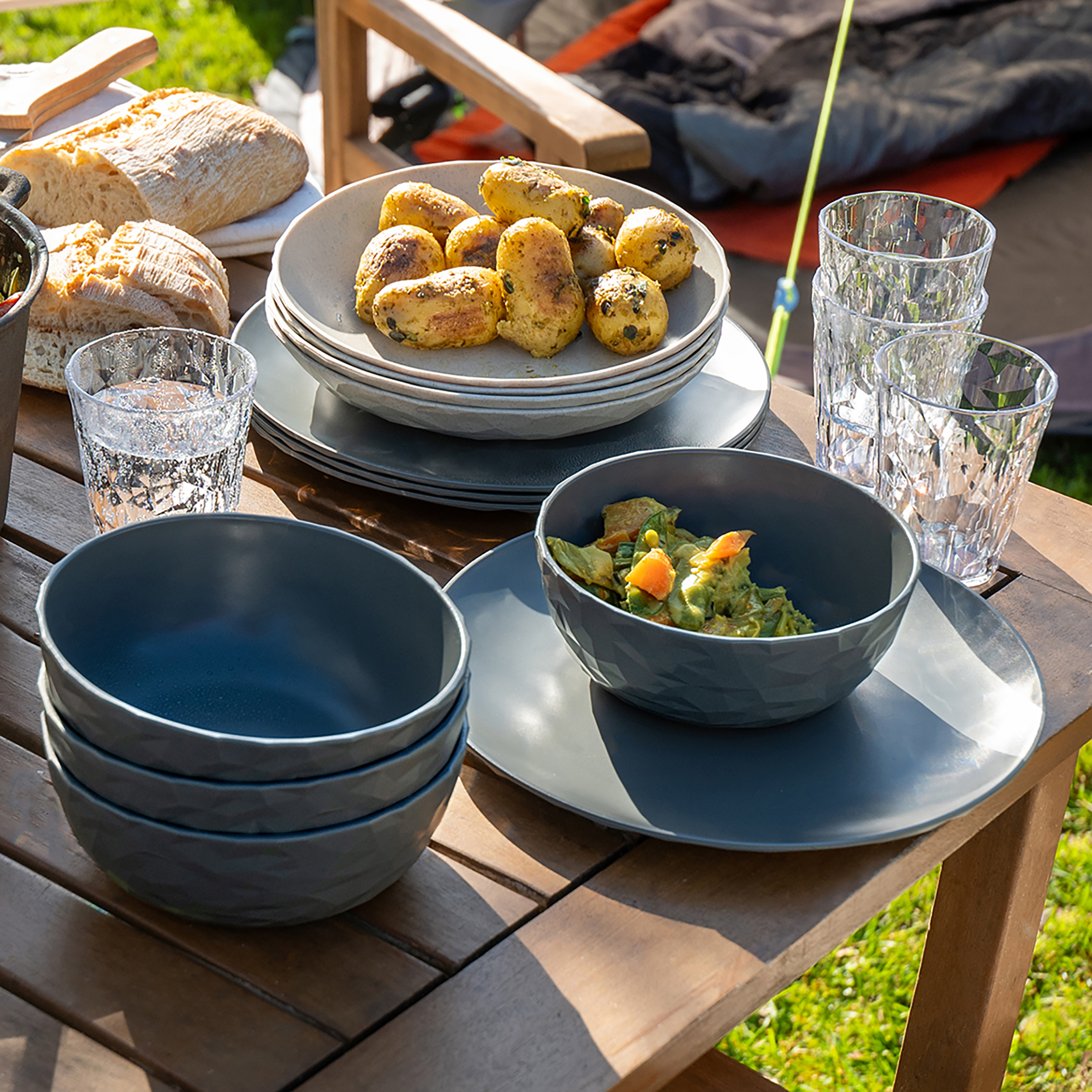 Club Gothenburg Combi Service Polypropylene Gray Beige