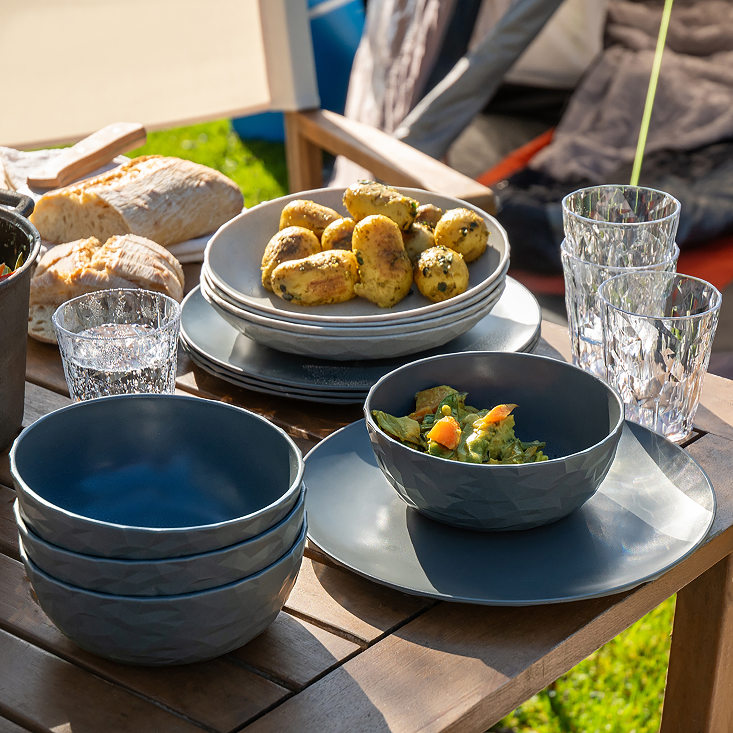 Club Gothenburg Combi Service Polypropylene Gray Beige