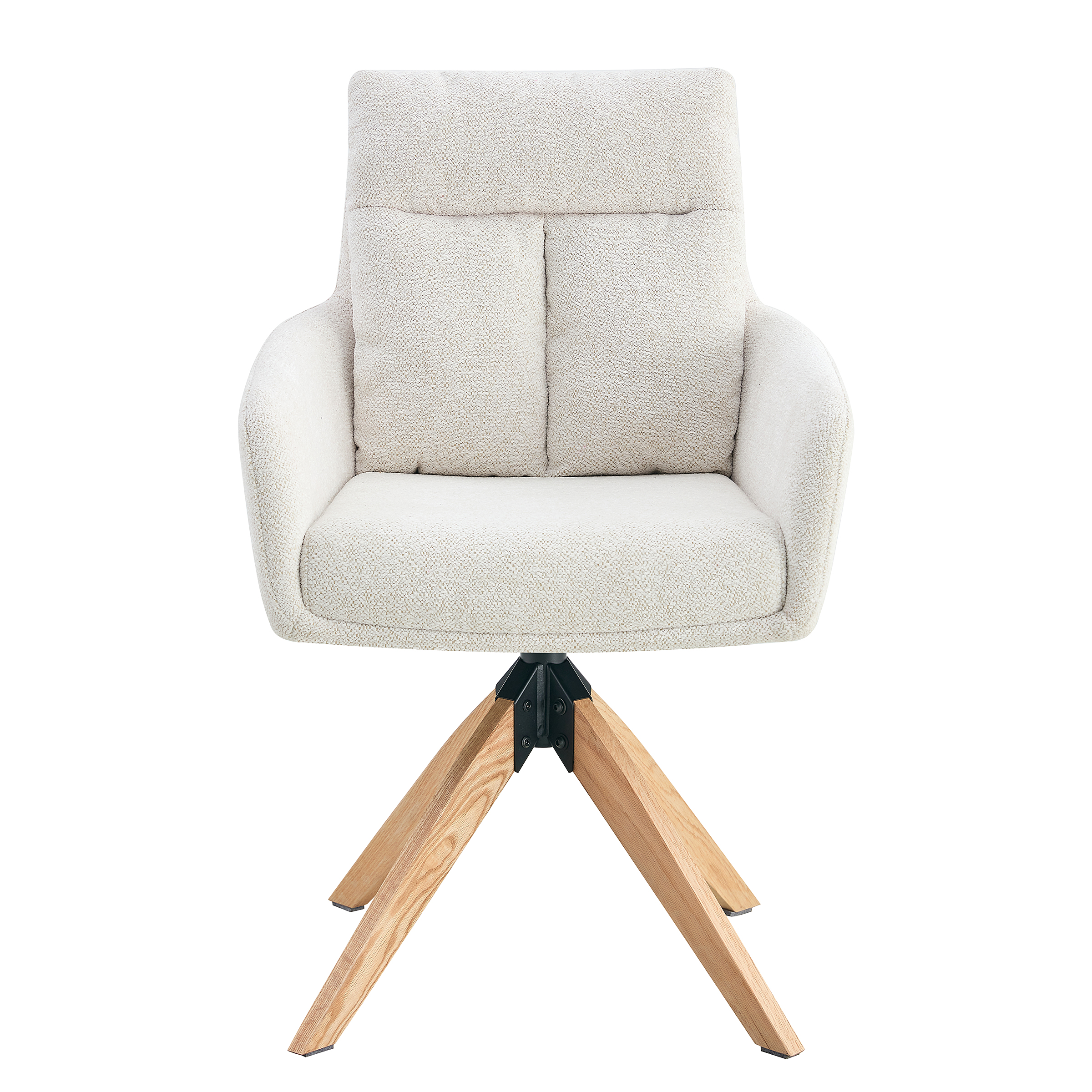 LOVIK Armchair Set of 2 Cream White