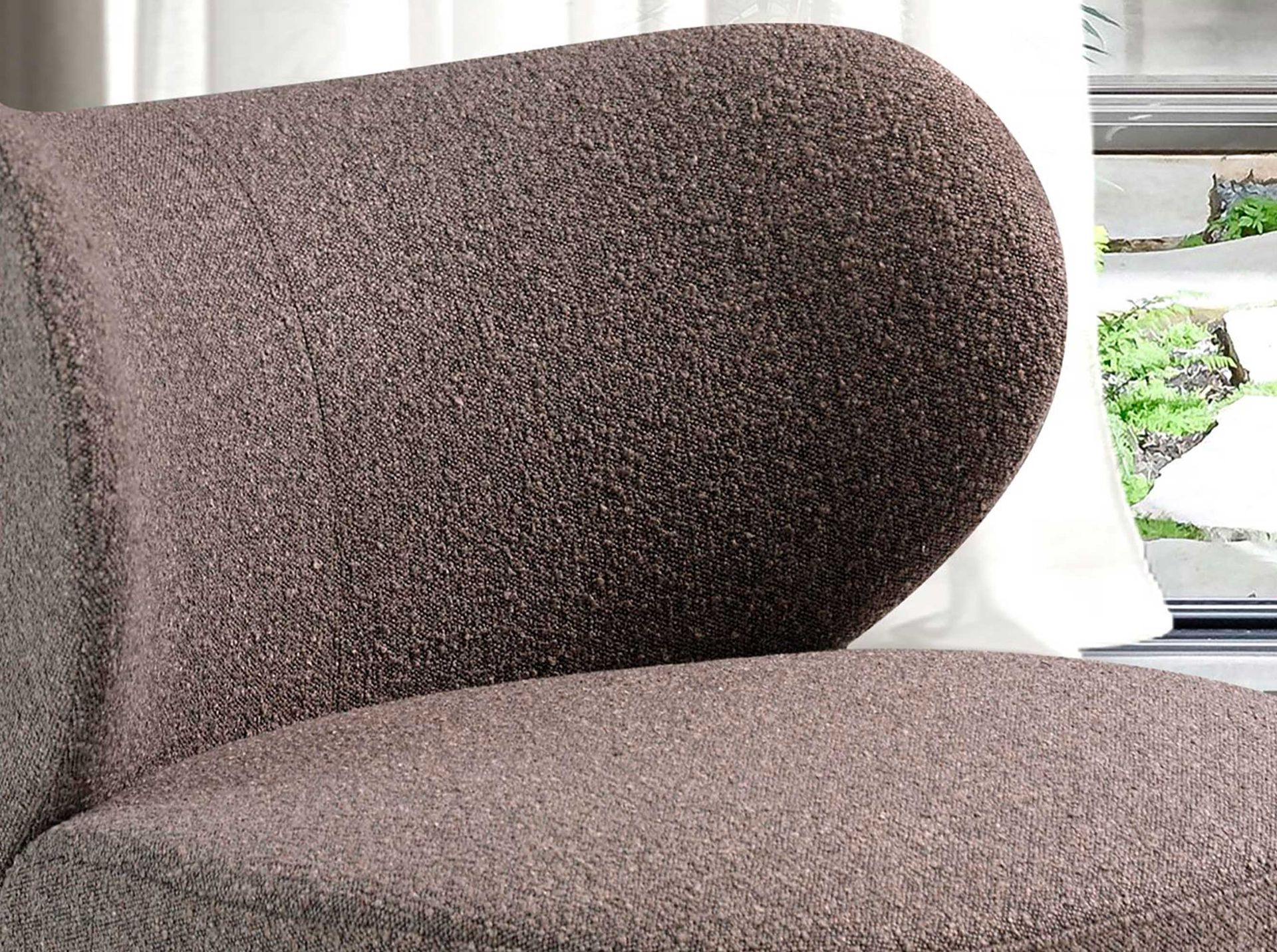Fabric Armchair Brown 5079
