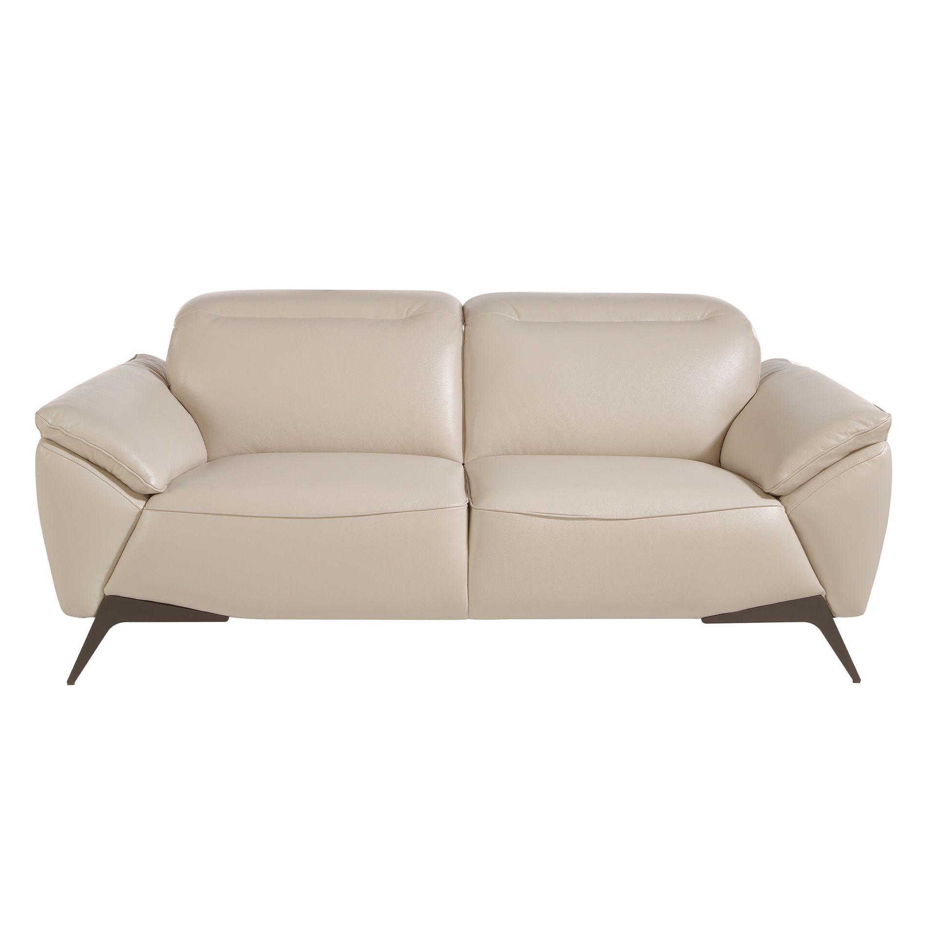 2-seater sofa leather taupe 6131