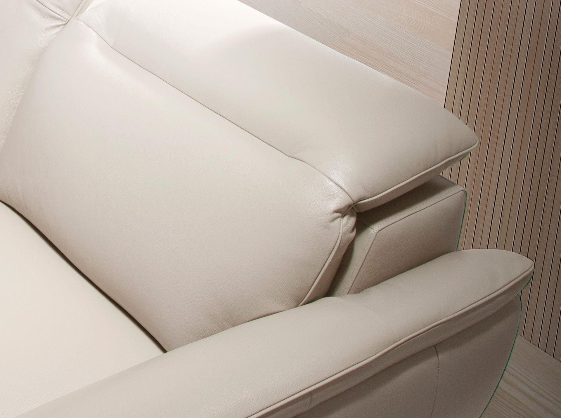 2-seater sofa leather taupe 6131