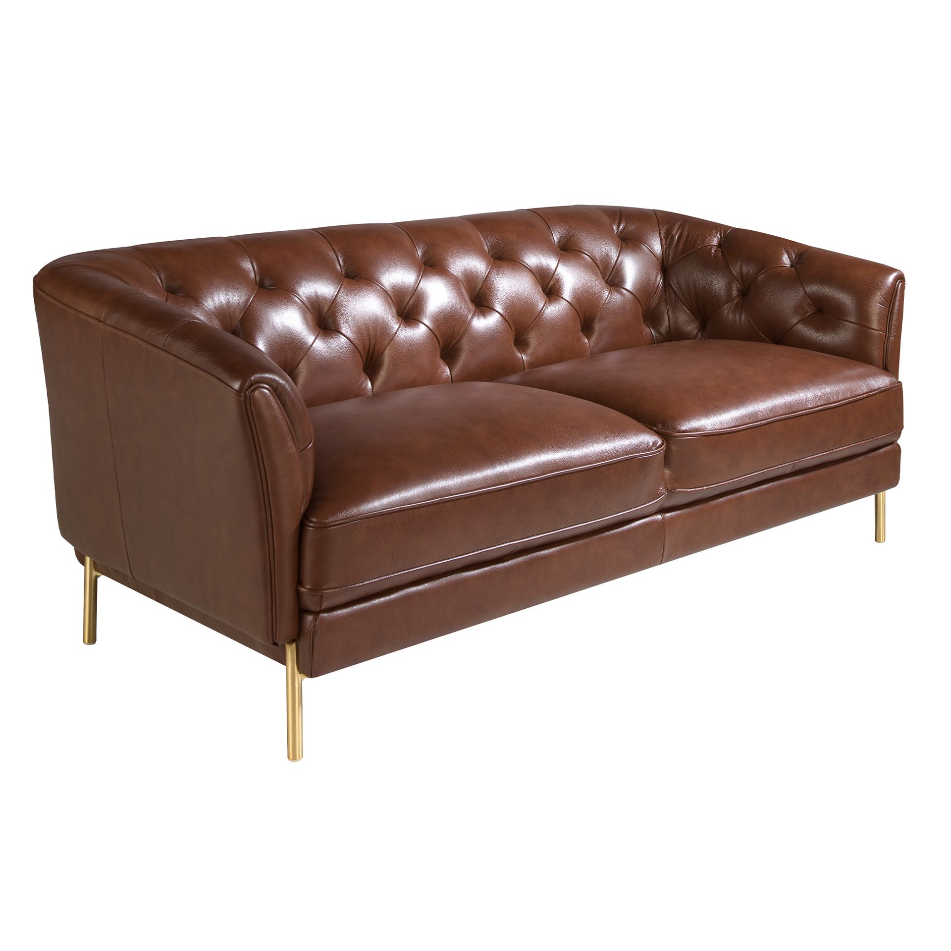 Chester 2-seater sofa leather cognac brown 6139