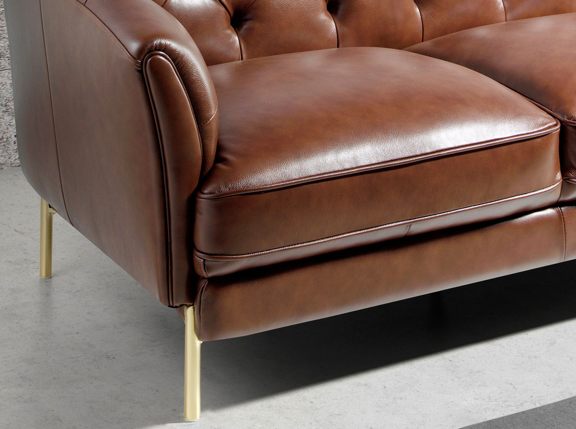 Chester 3-Seater Sofa Leather Cognac-Brown 6140