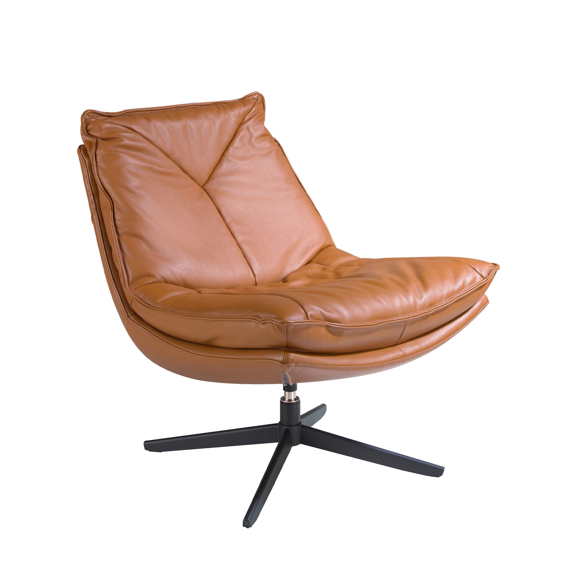 Leder-Drehsessel Braun 5096