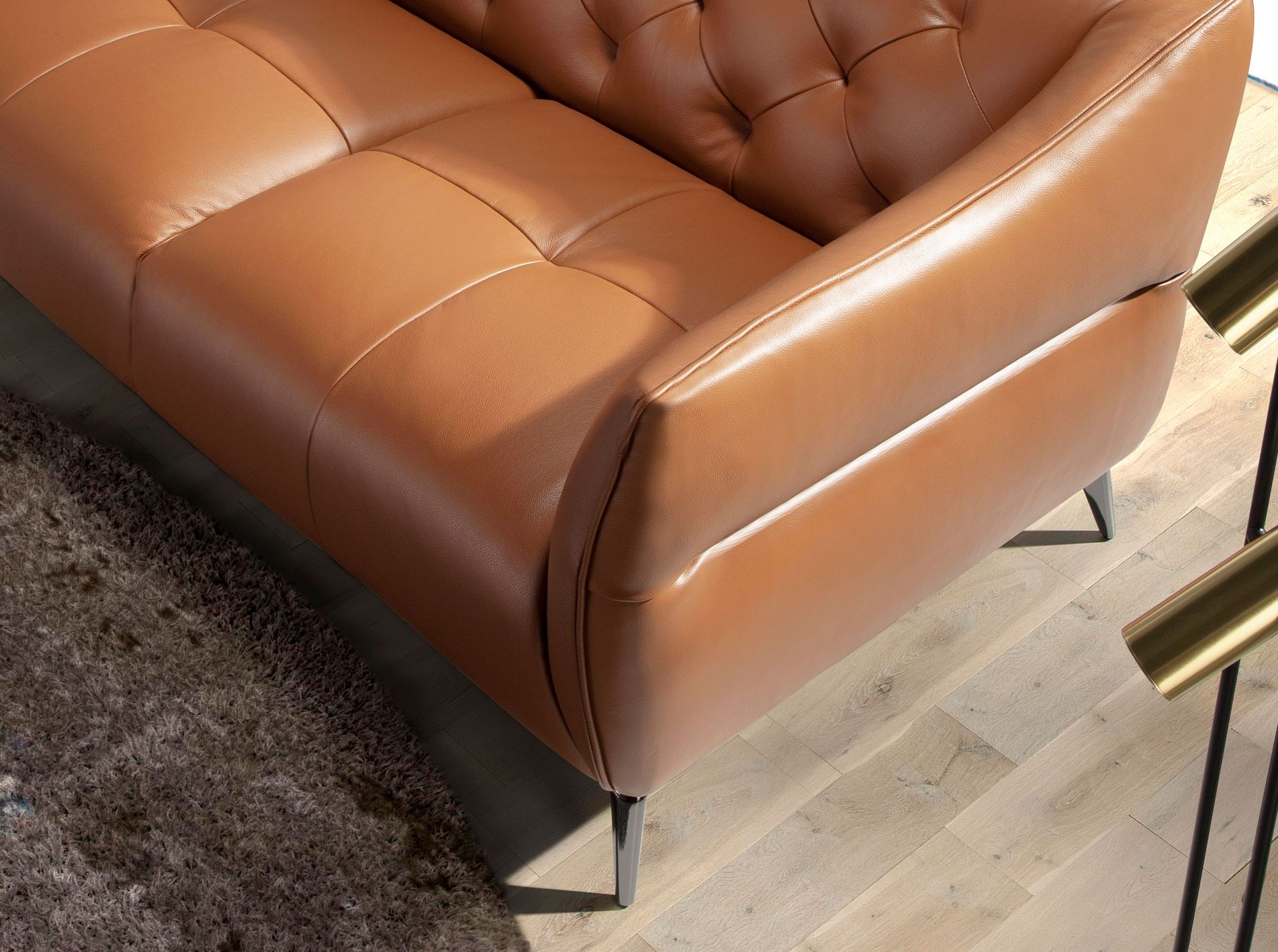 Chester 2-seater sofa leather brown 6168