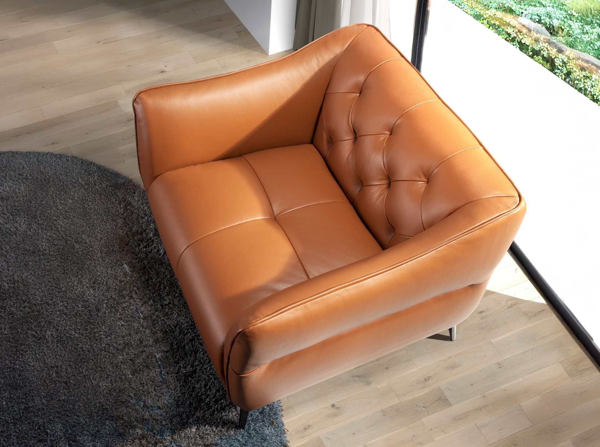 Chester Armchair Leather Brown 5098