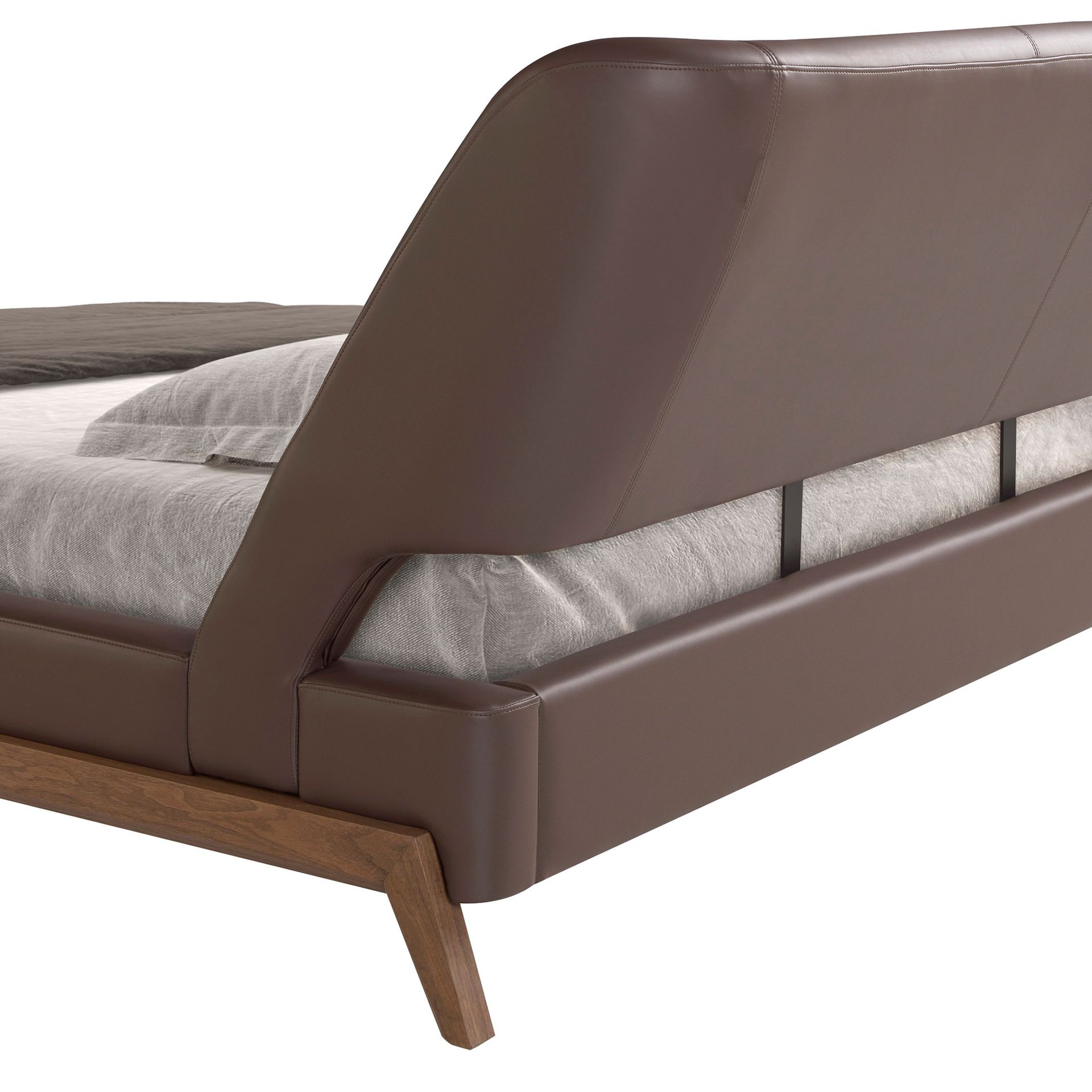 Faux leather bed Chocolate brown 7159
