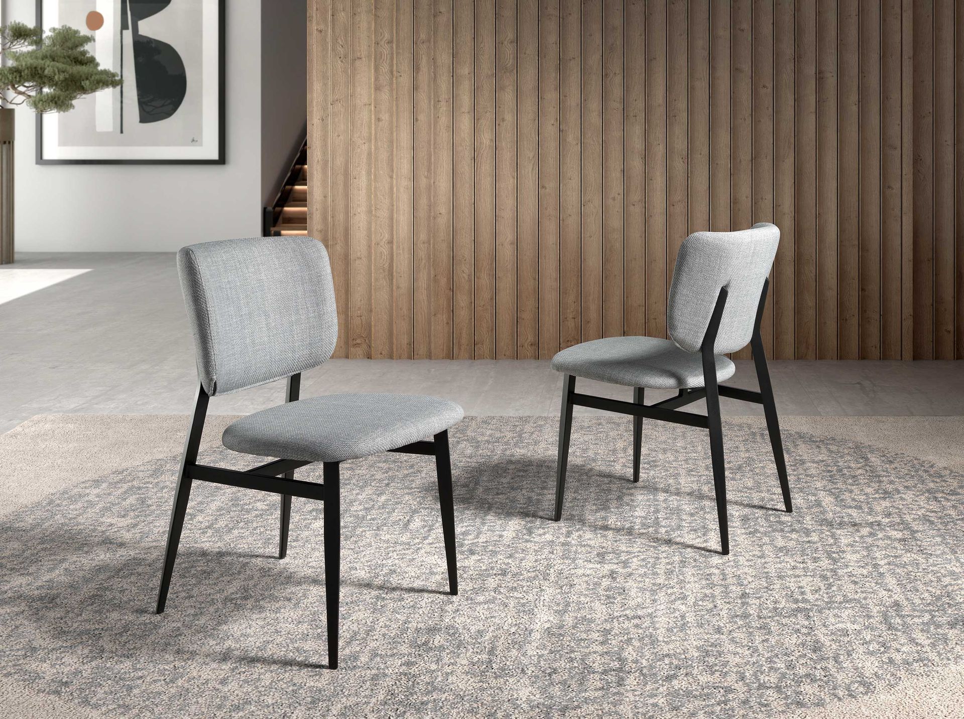 Fabric Chair Light Grey 4147