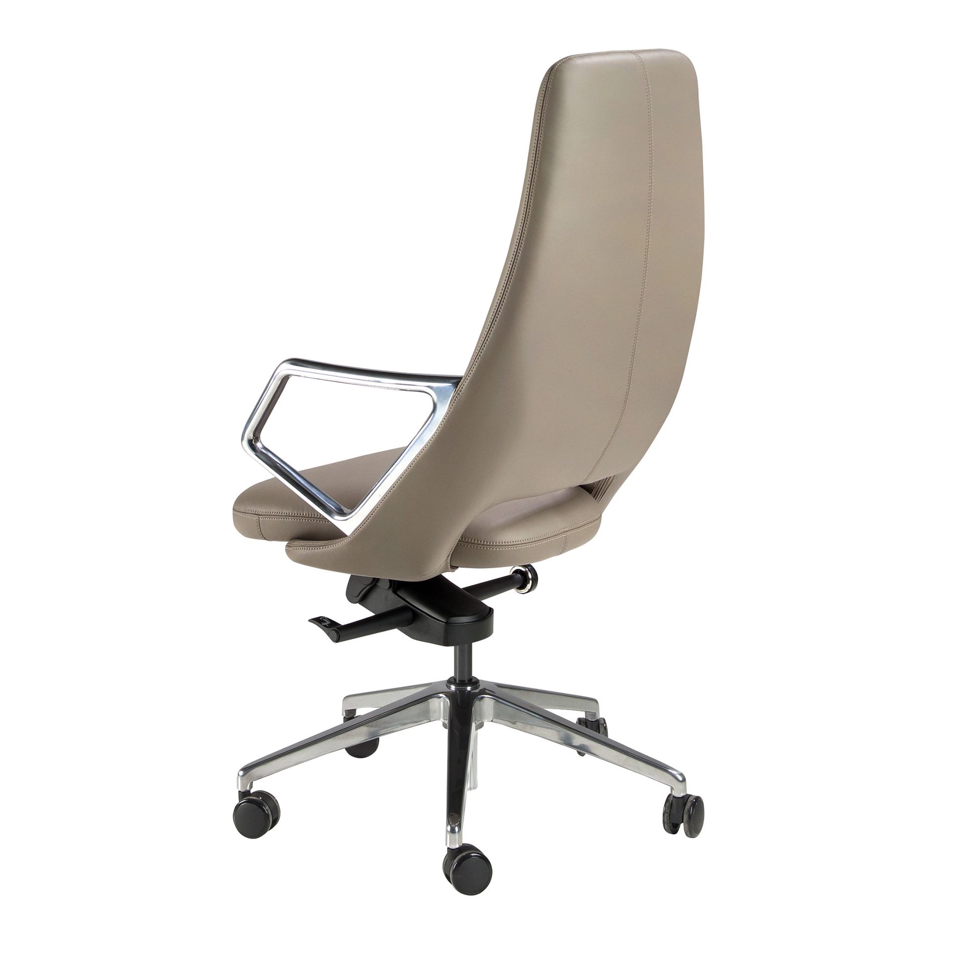 Faux leather desk chair Swivel Grey 4217