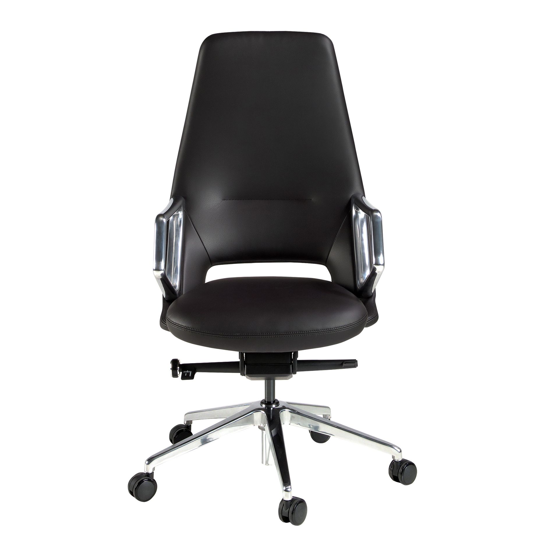 Kunstleder-Bürostuhl Drehbar Schwarz 4218