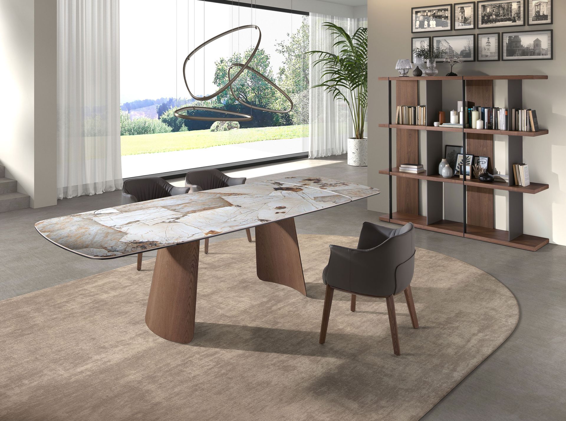 Regal Walnuss Holz Grau 3236