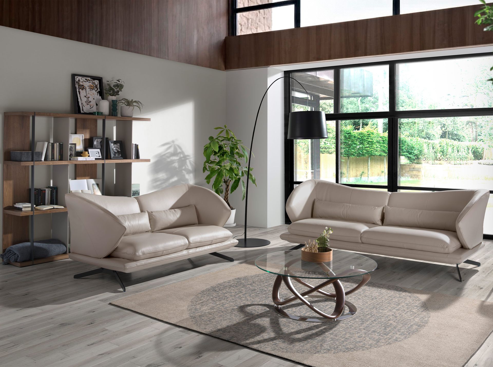 Shelf Walnut Wood Grey 3236