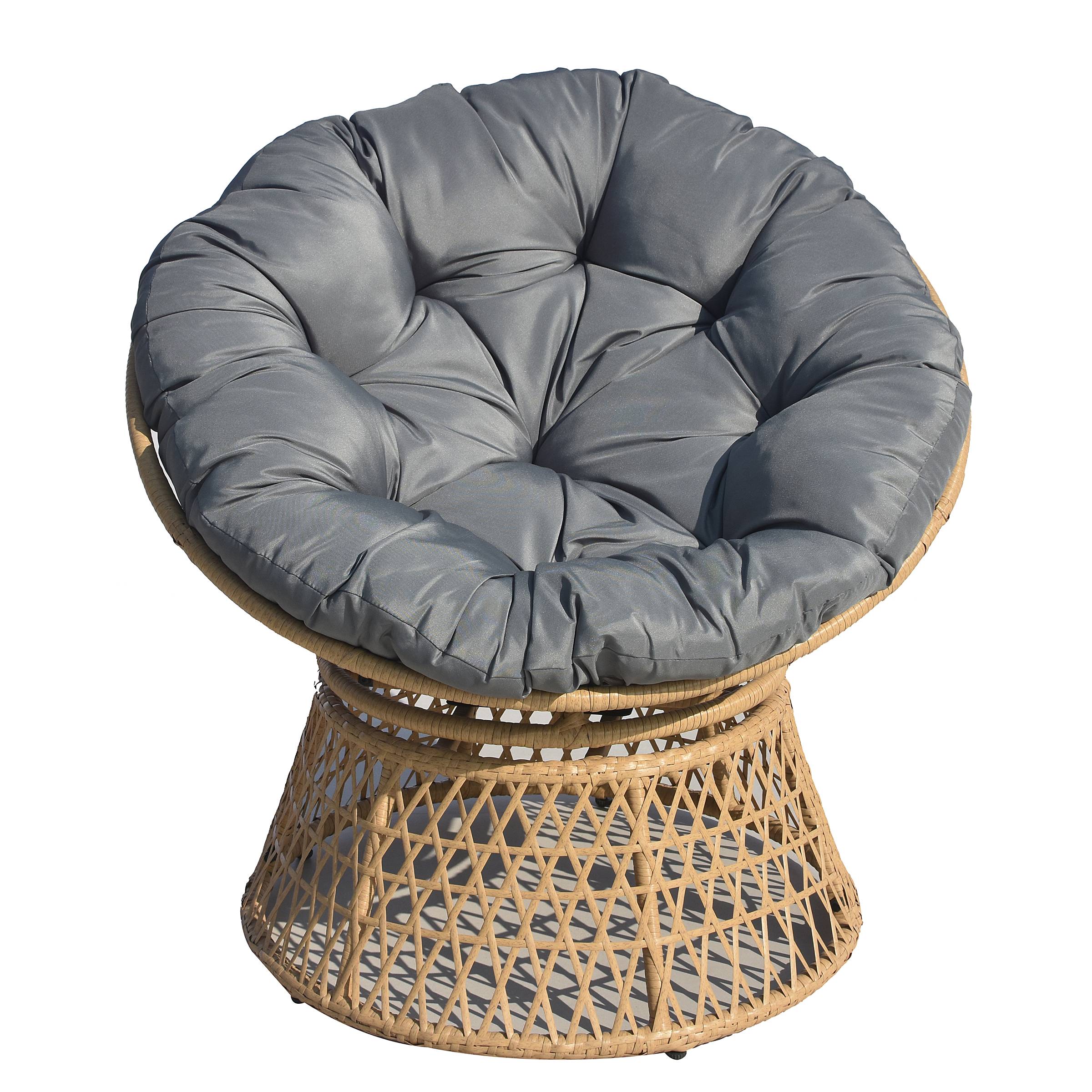 Dogger Gartensessel Polyrattan Braun Grau