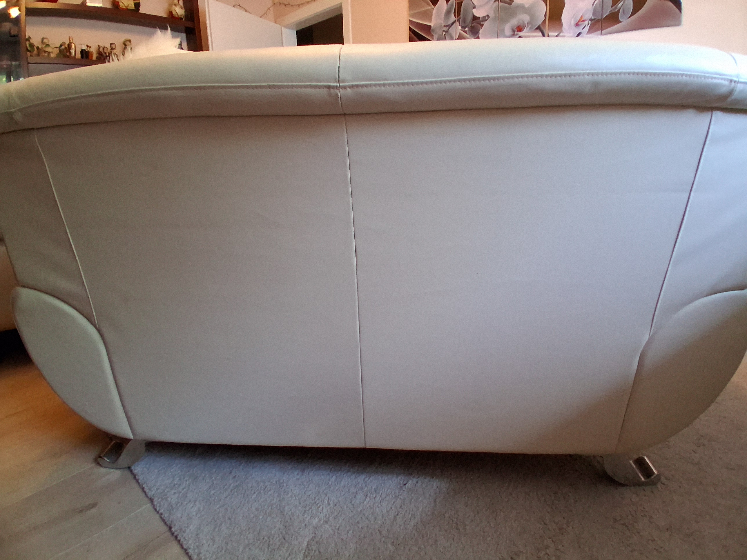 Sofa 2-seater Leather White