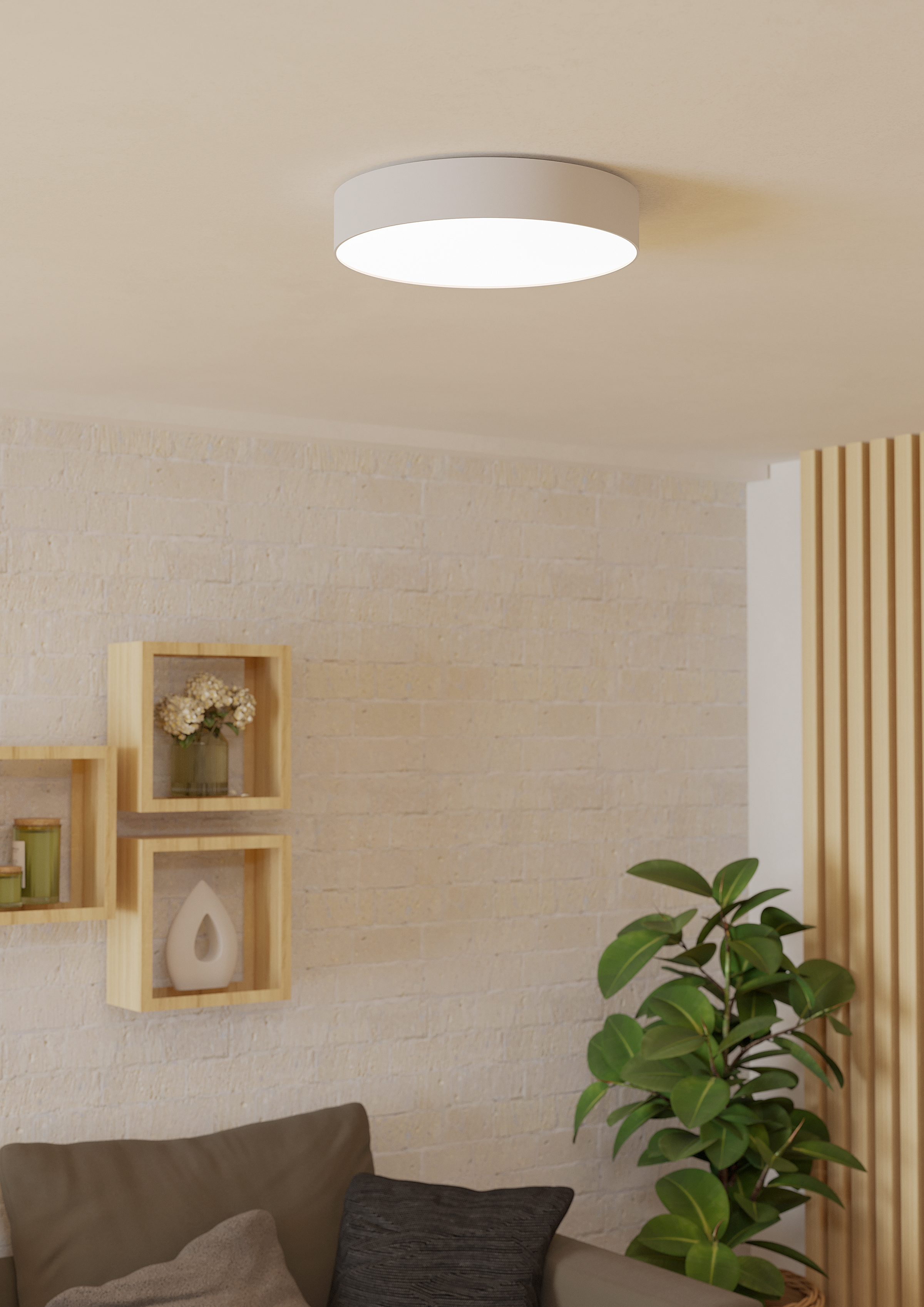 Gallizzi Z LED Ceiling Light 1-Light Plastic White