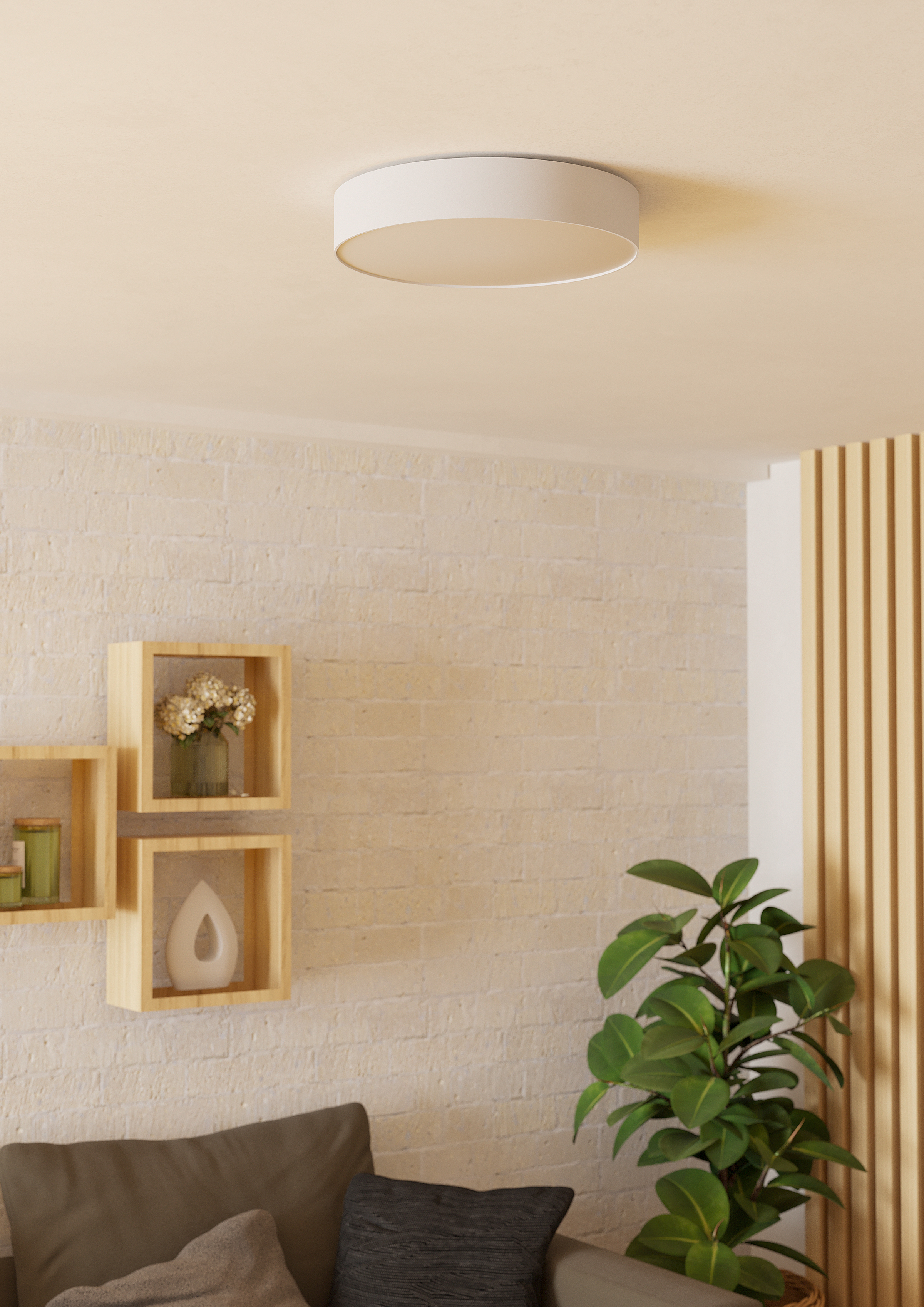 Gallizzi Z LED Ceiling Light 1-Light Plastic White