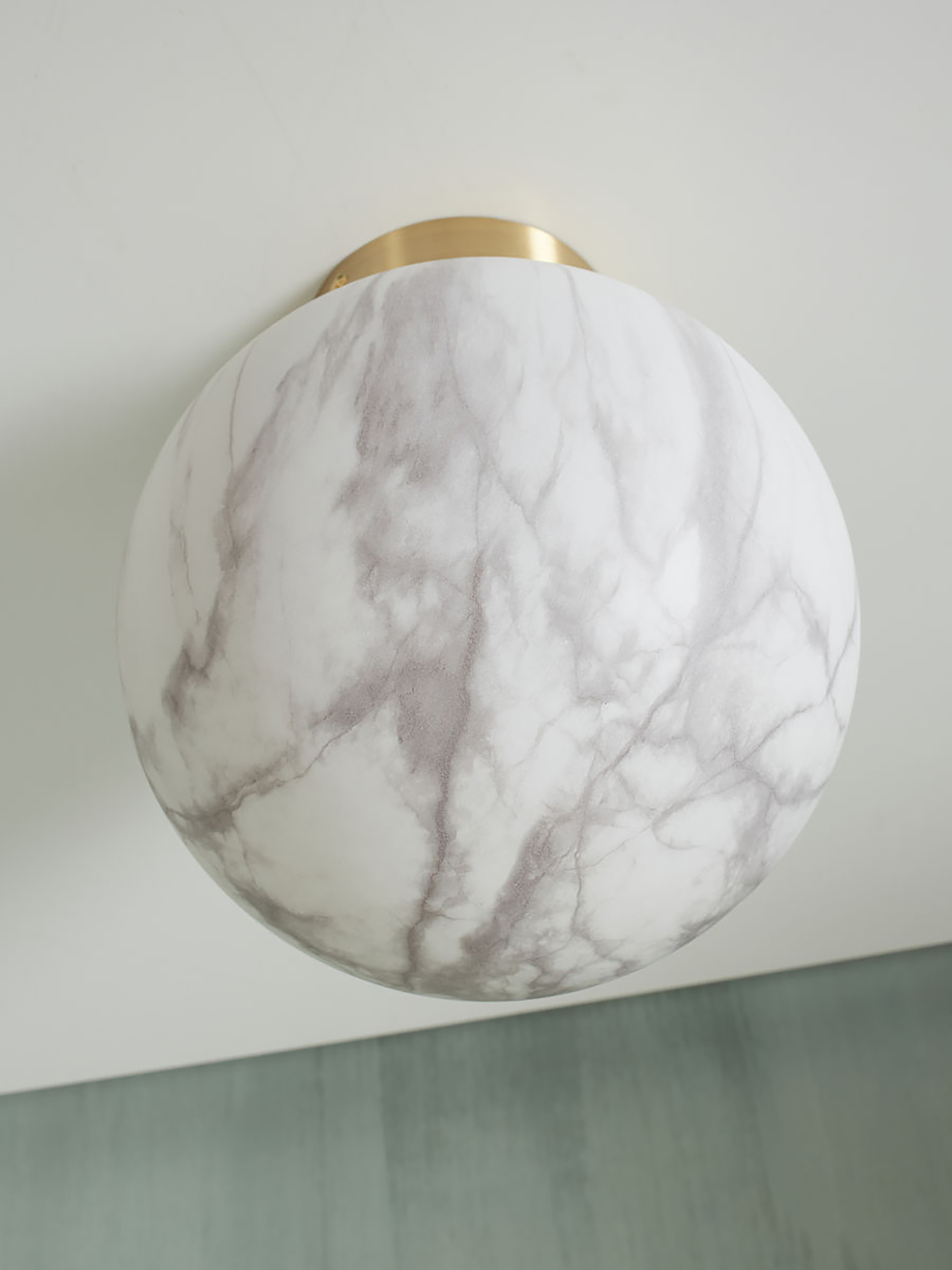 Carrara Ceiling Lamp 1-Light Colored Glass Grey Gold