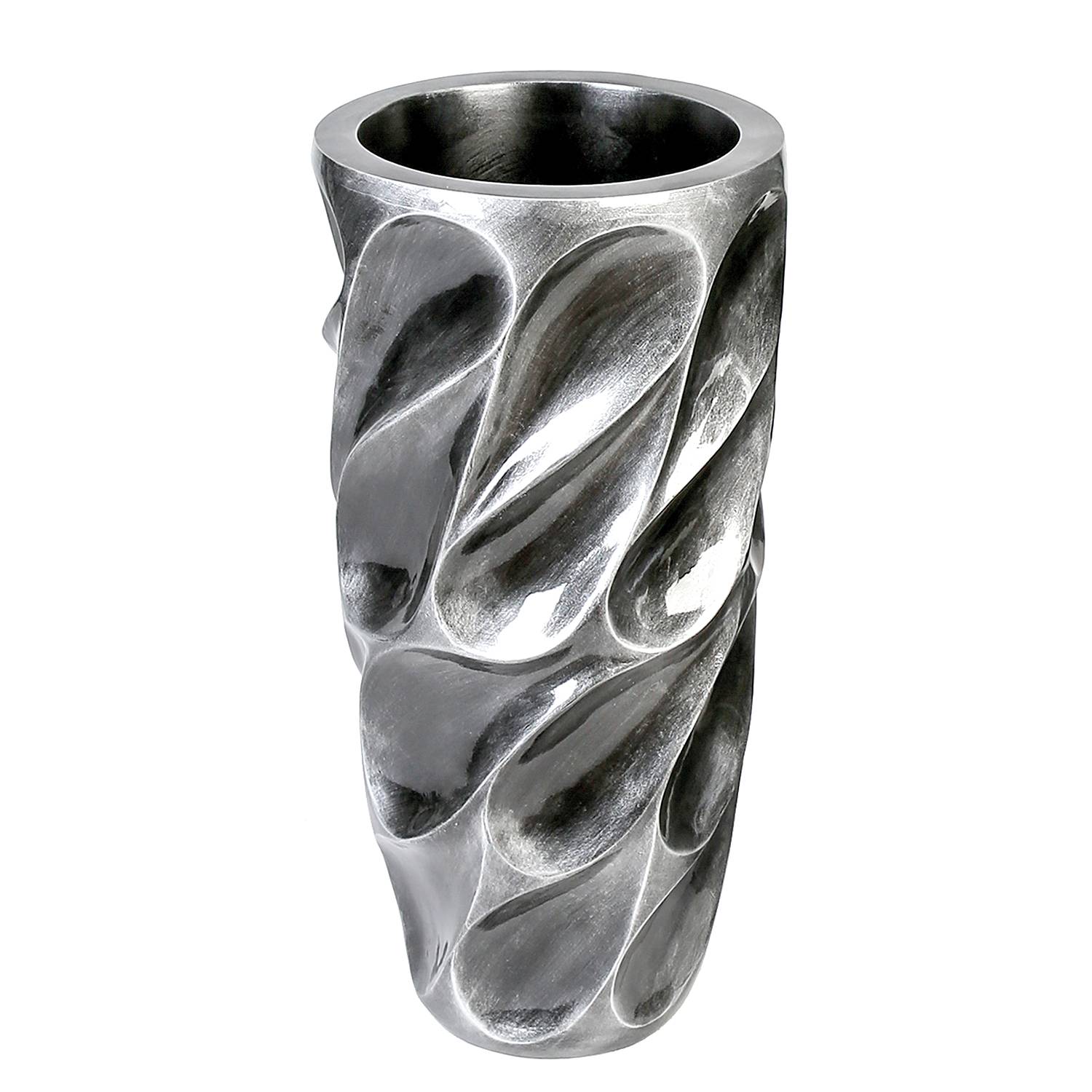 Drop Planter Synthetic Resin Silver Ø38 cm