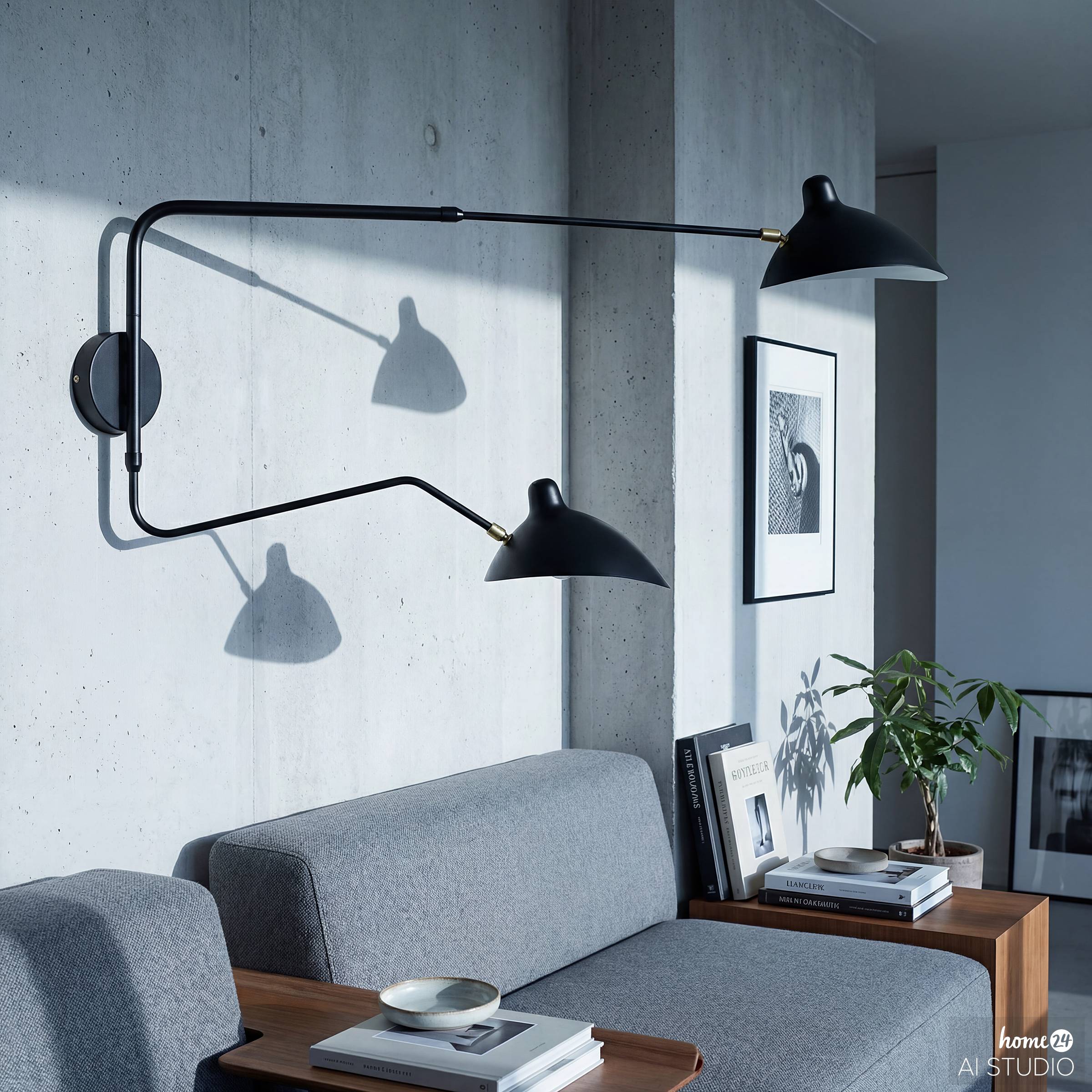 LENIX Wall Lamp 2-Light Iron