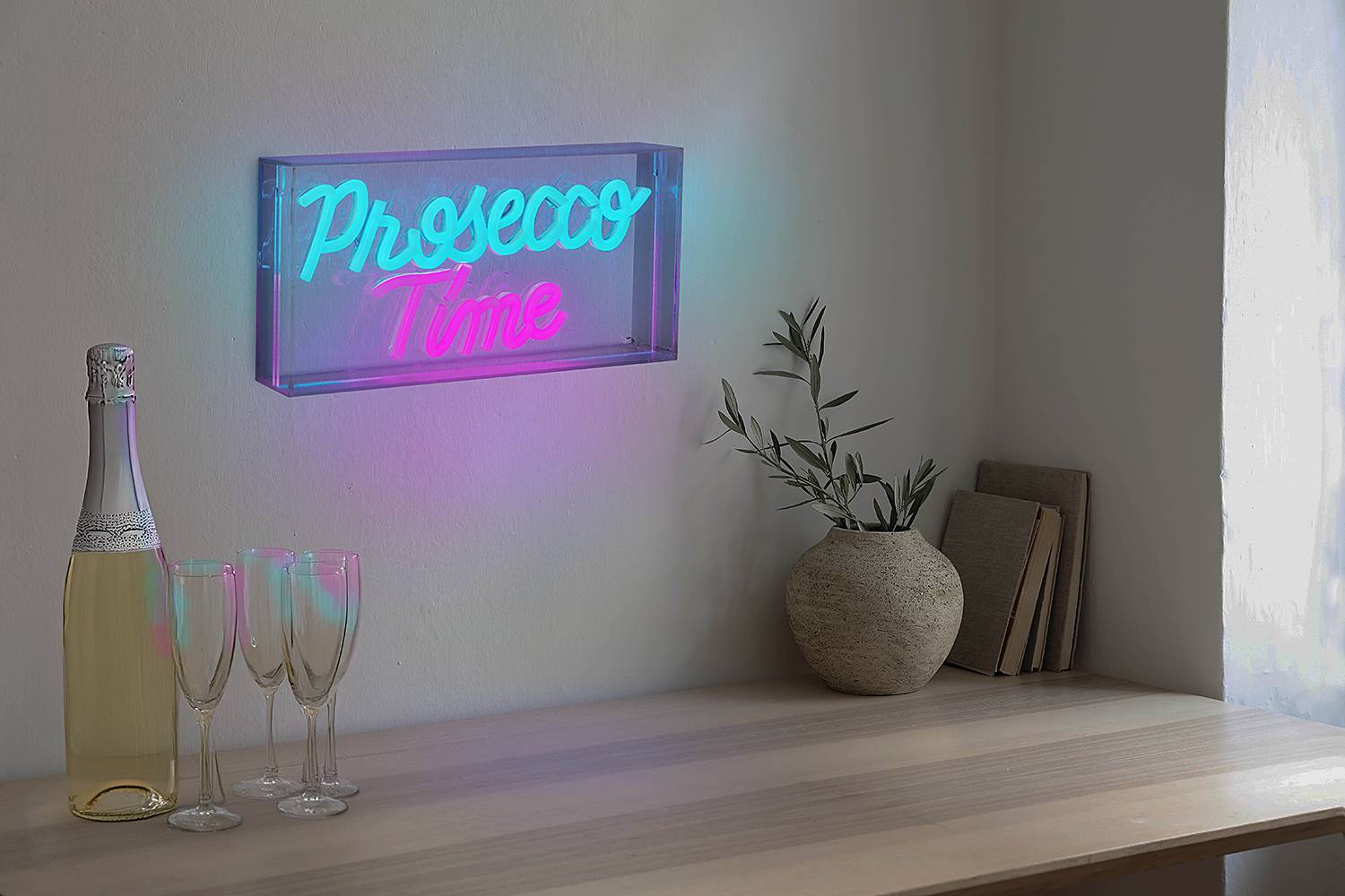 Prosecco Time LED Table Lamp 1-Light Acrylic Glass