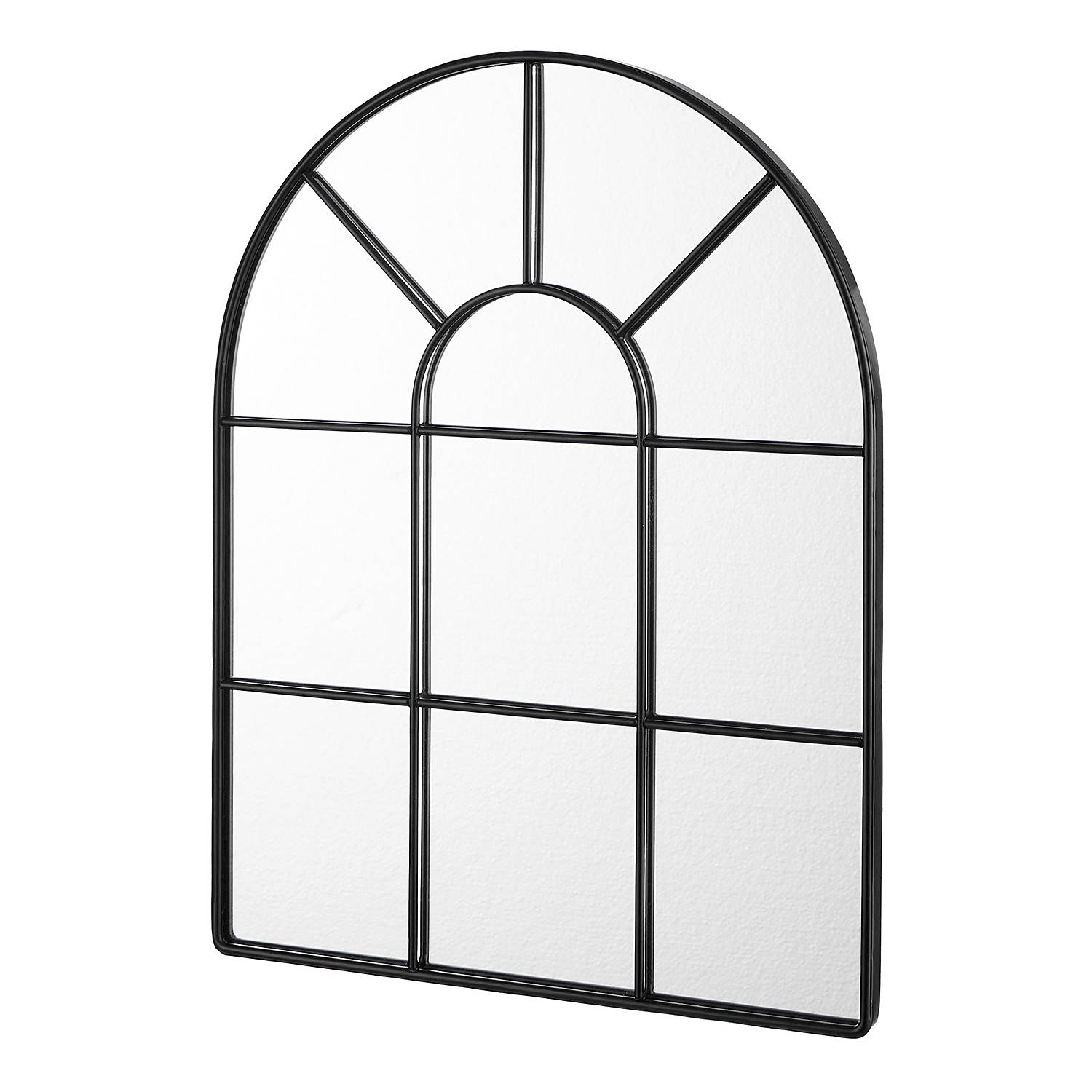 FINESTRA Fensterspiegel Eisen Glas Schwarz 30 x 40 cm