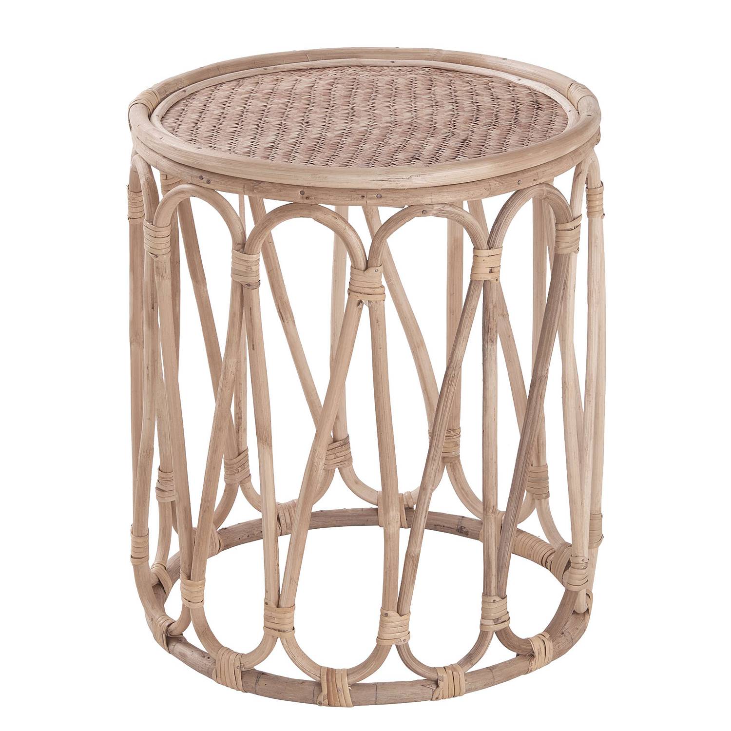 LOMBOK Side table Bamboo Semi-solid Brown