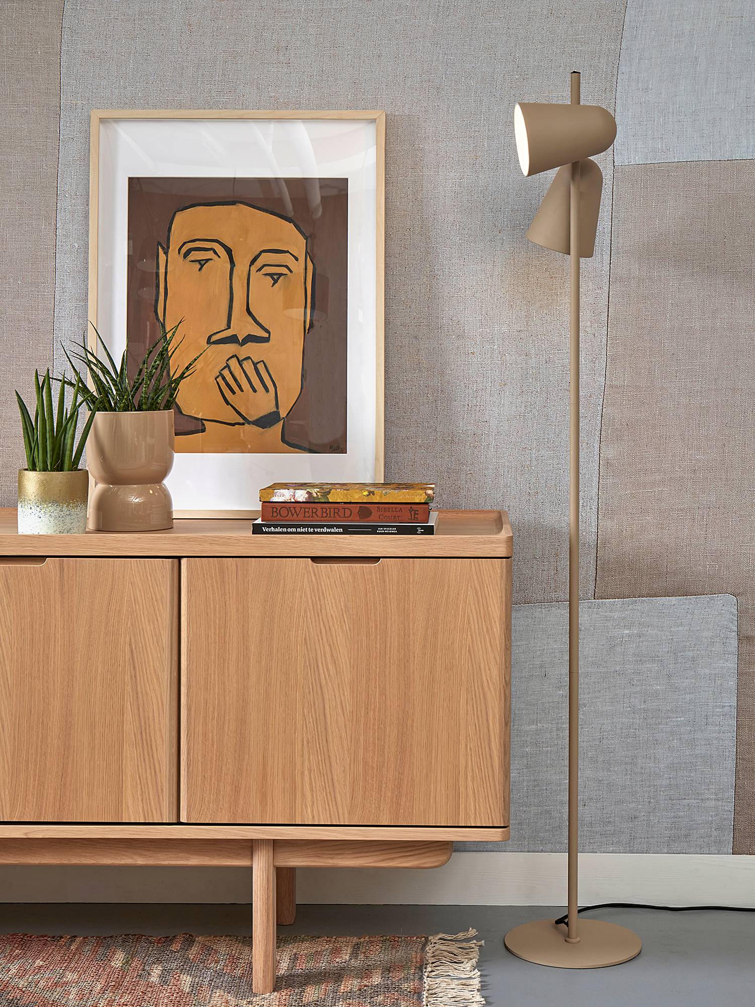 Salamanca Floor Lamp Iron Sand