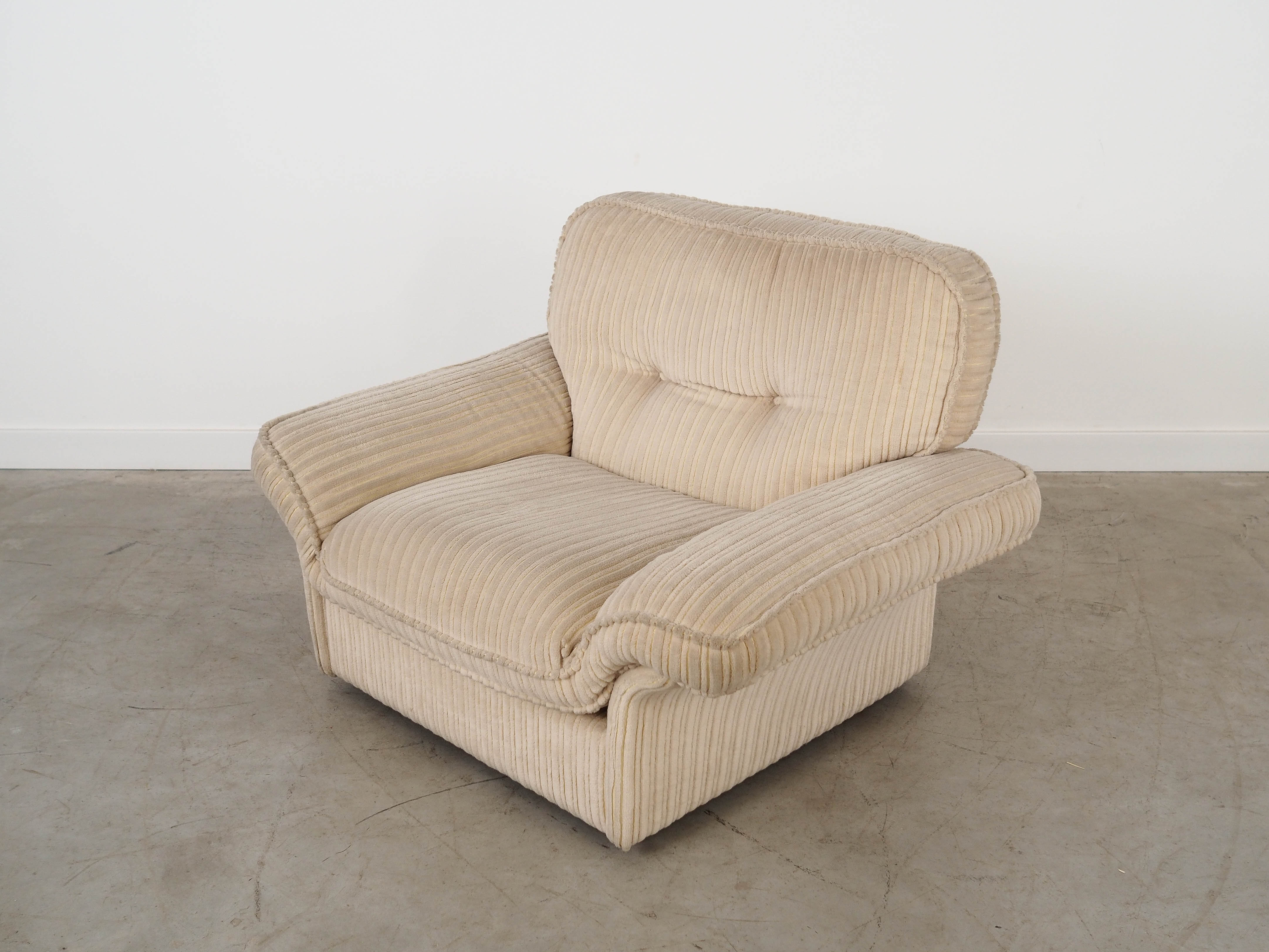 Soffio Armchair Fabric Cream 1970s