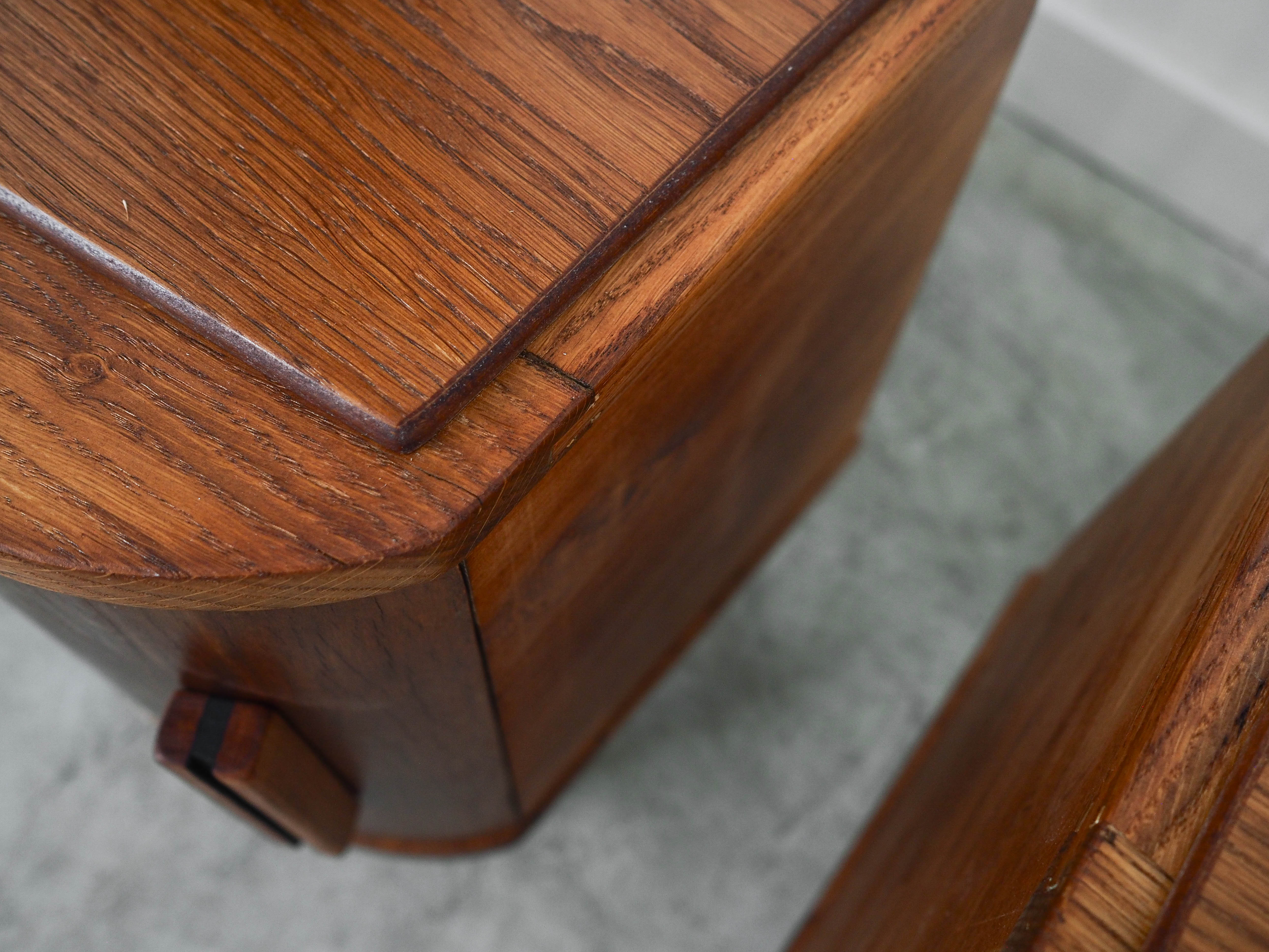 2x Nightstand Plywood Solid Wood 1960s