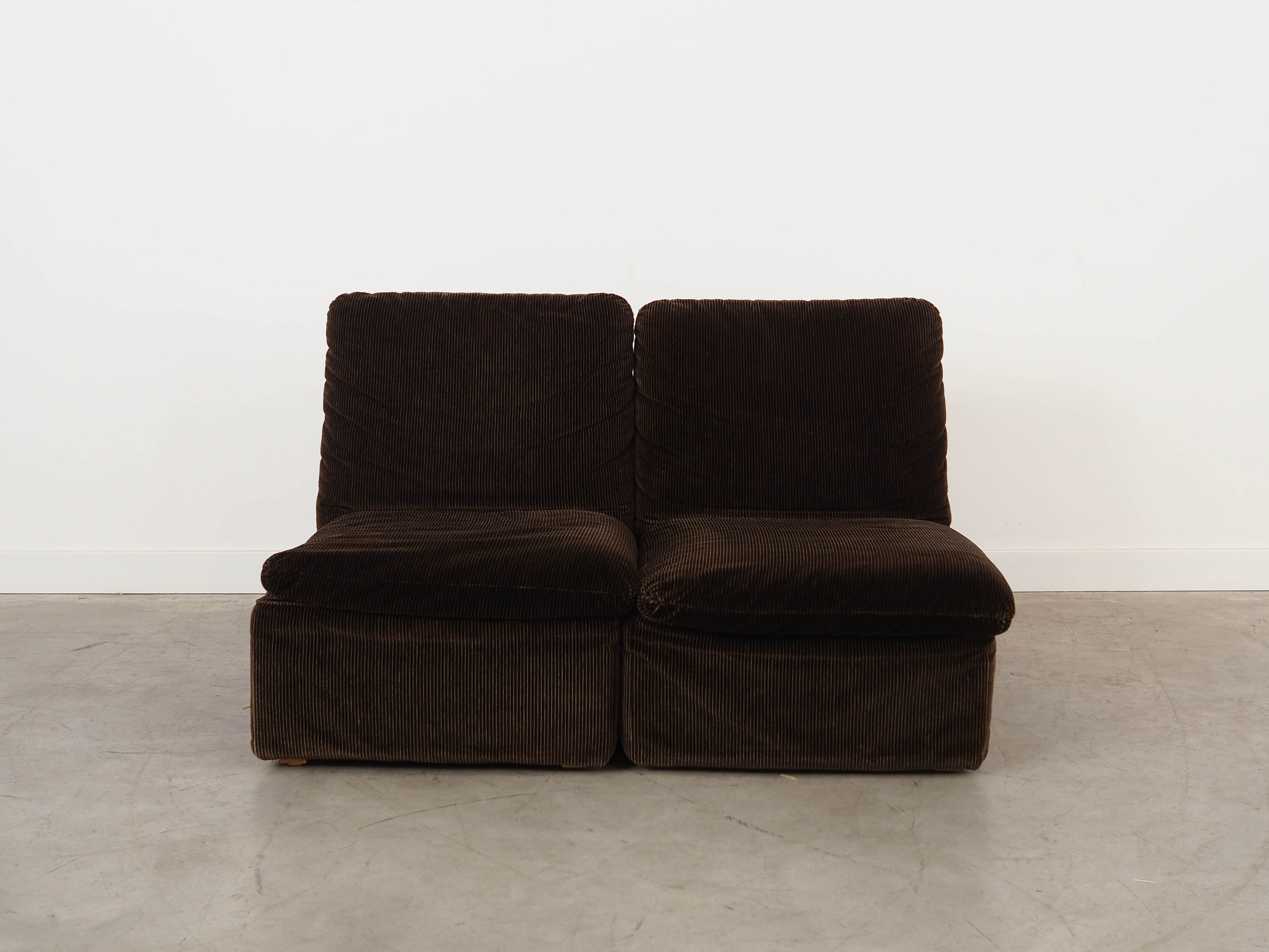 Busnelli Sofa Modular Leder Braun 1970er Jahre