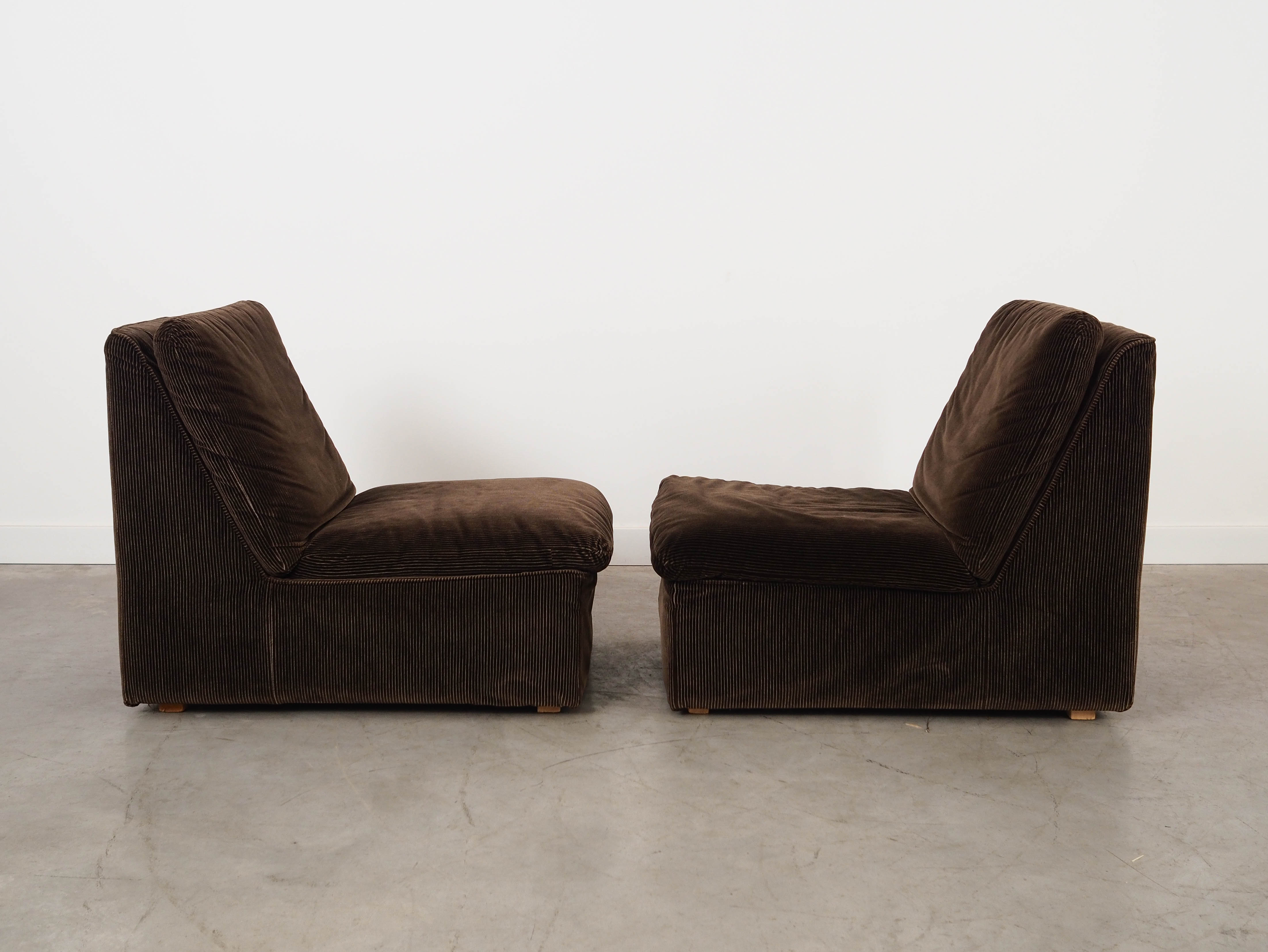 Busnelli Sofa Modular Leder Braun 1970er Jahre