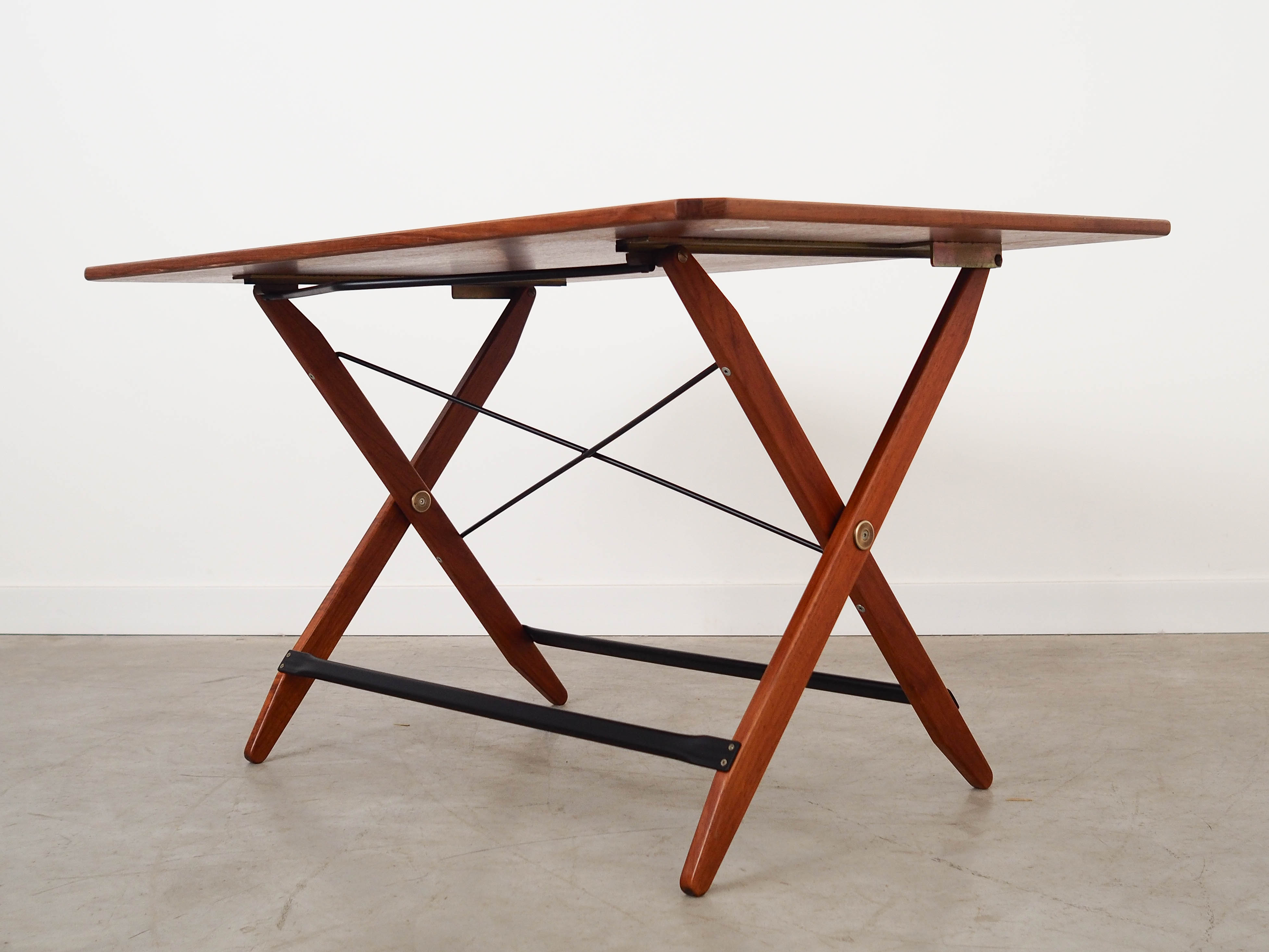 Folding Table Teak Brown 1970s 72x126.5 cm