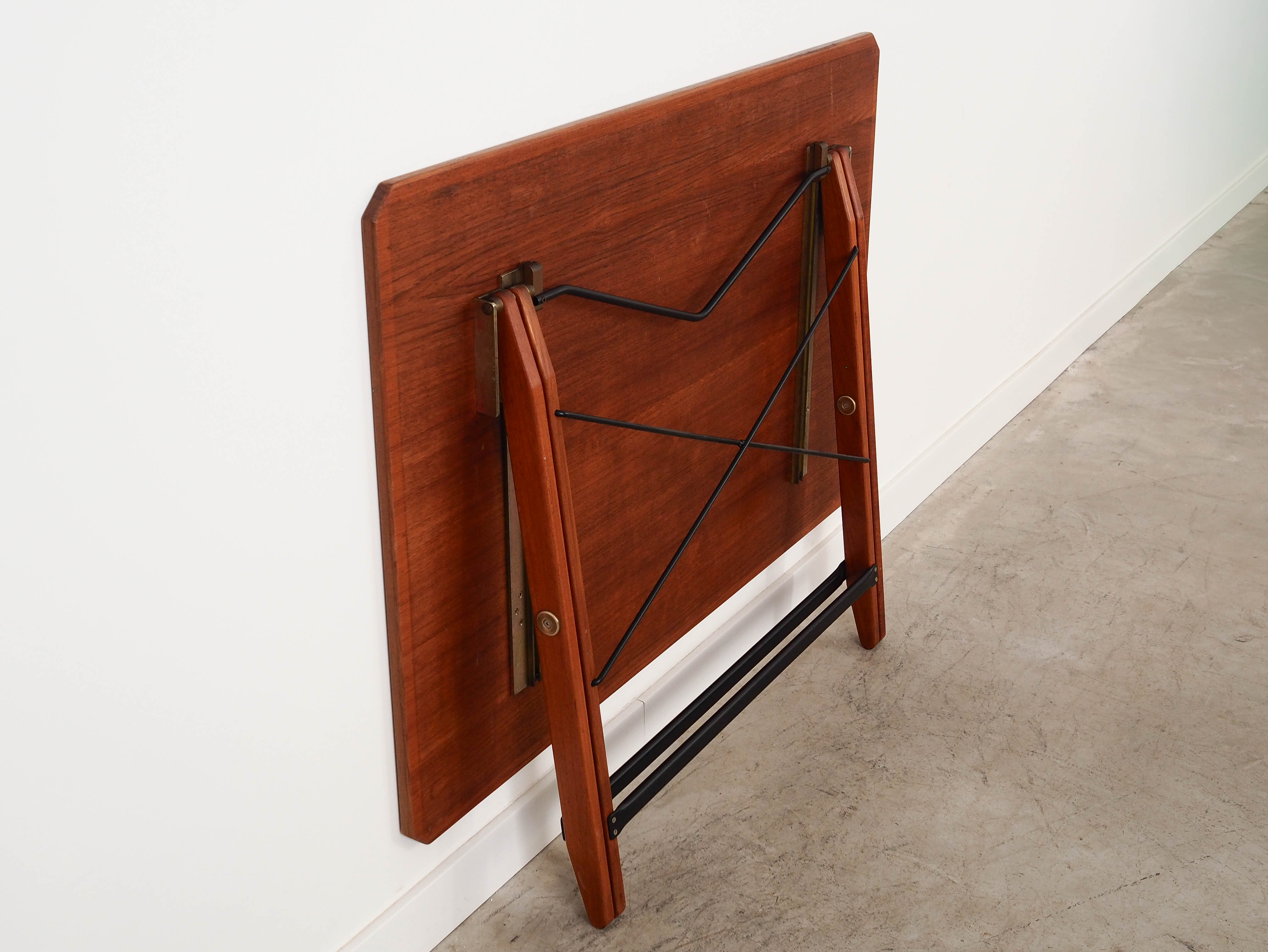 Folding Table Teak Brown 1970s 72x126.5 cm
