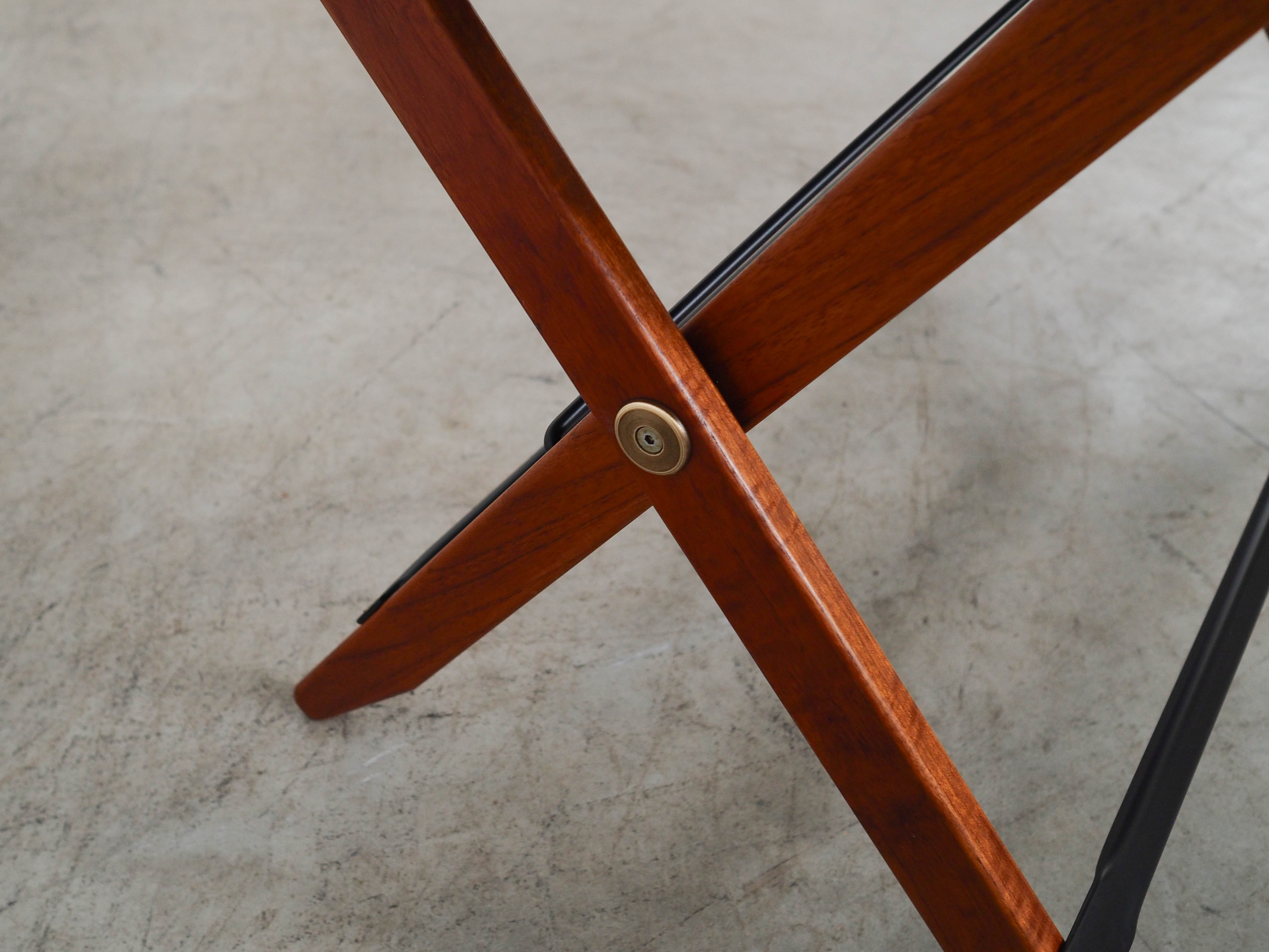 Folding Table Teak Brown 1970s 72x126.5 cm