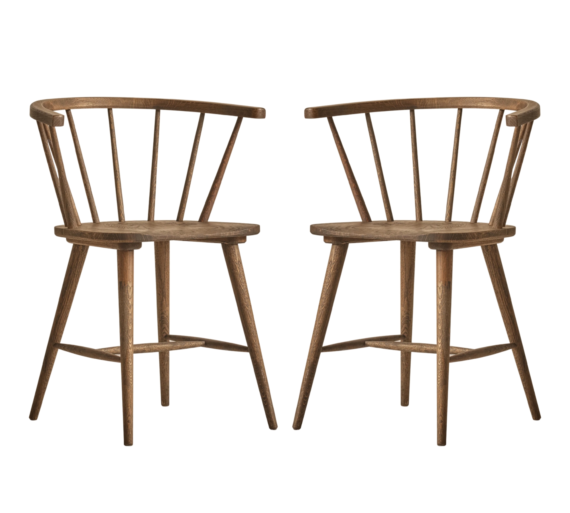 2x Swallow Chair Set Smoked Oak