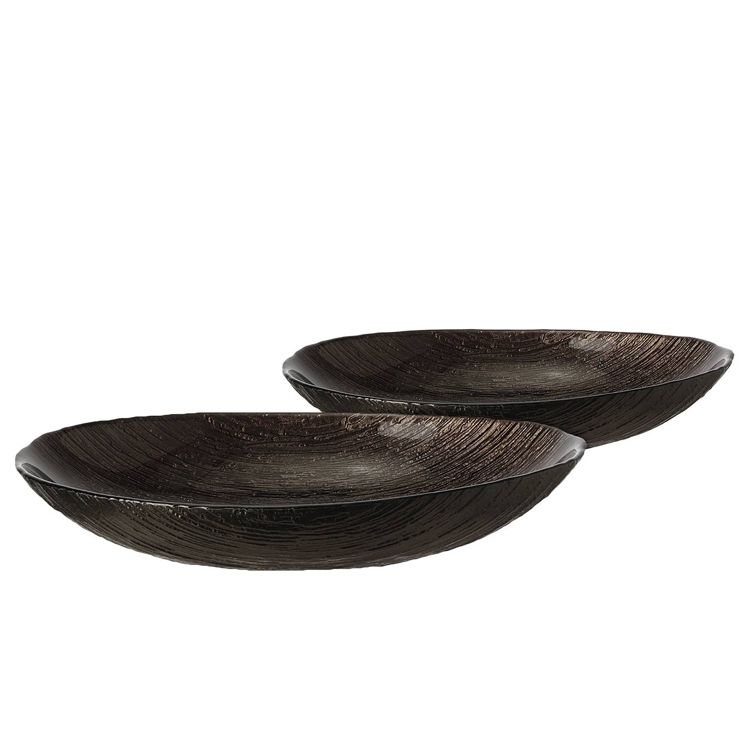 2x Como Bowl Soda-lime Glass Brown